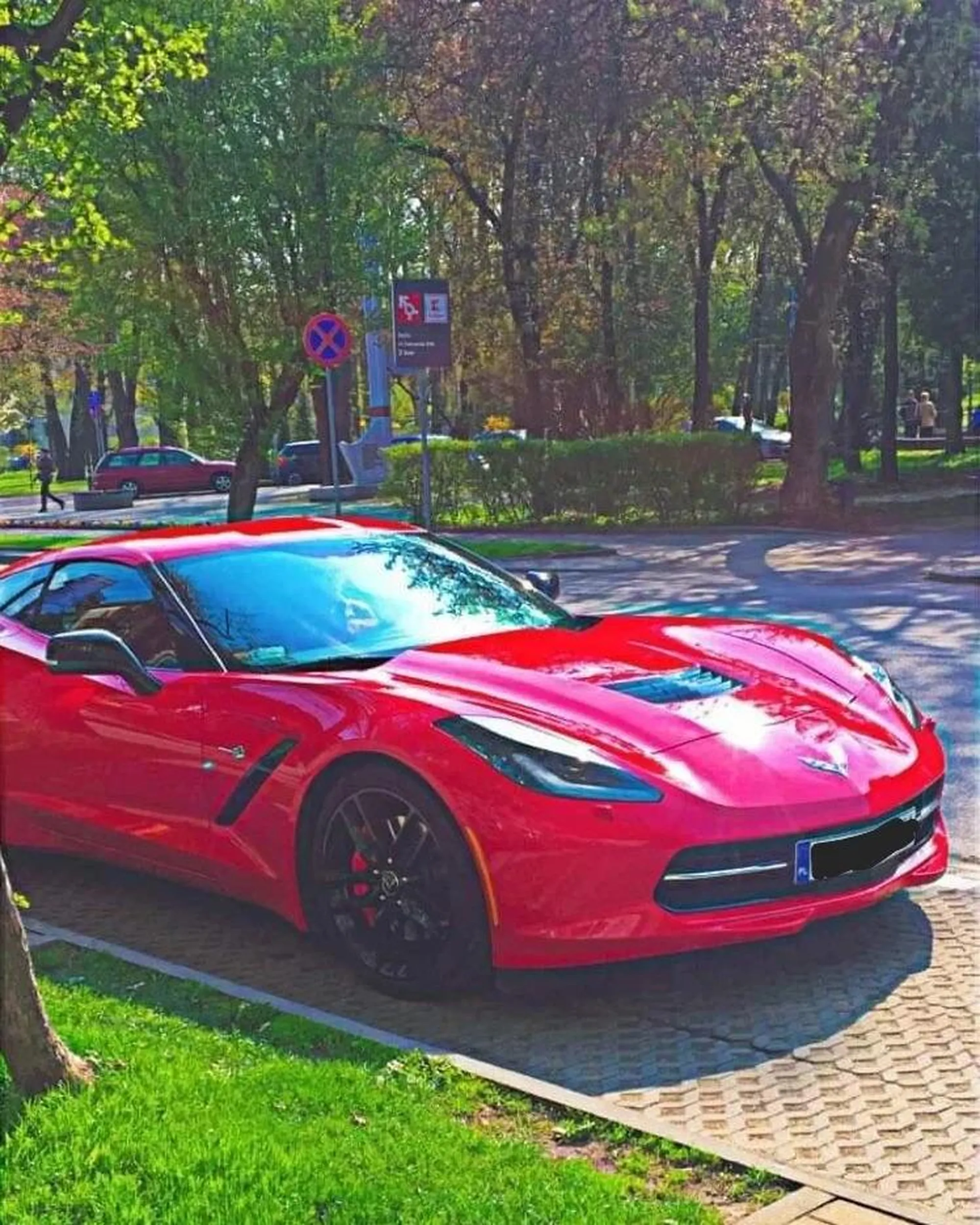 Piękna corvetta Pozdrowienia z jasła