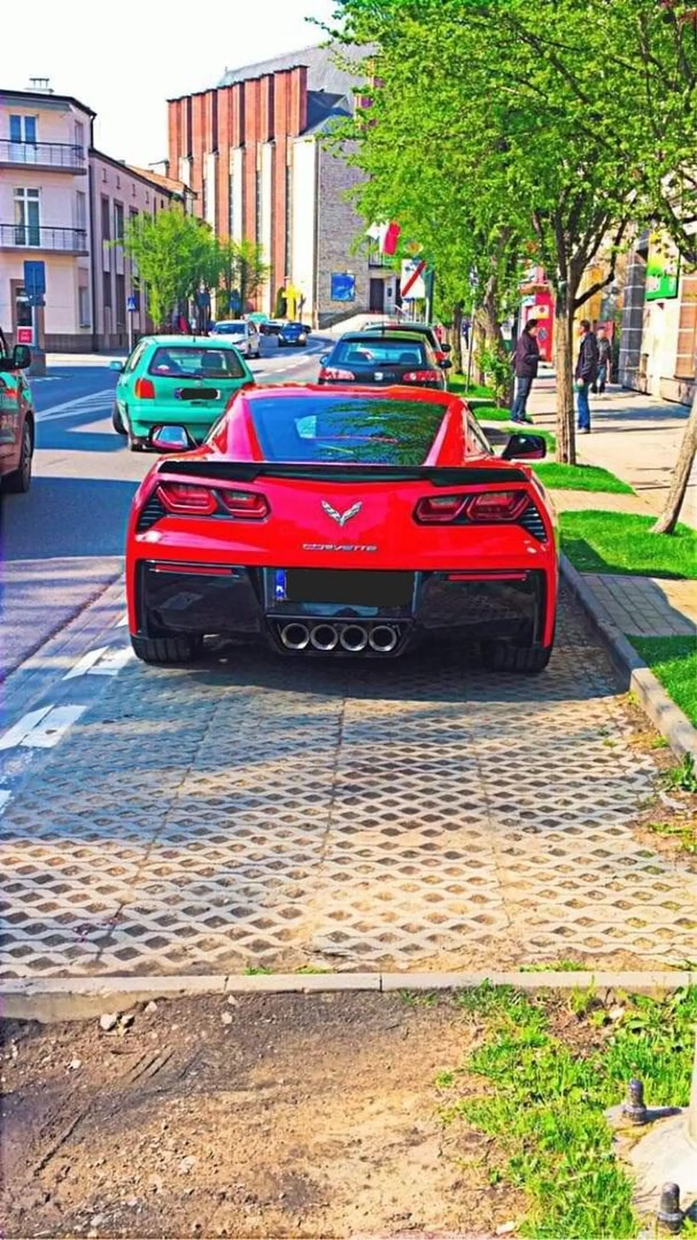 Piękna corvetta Pozdrowienia z jasła