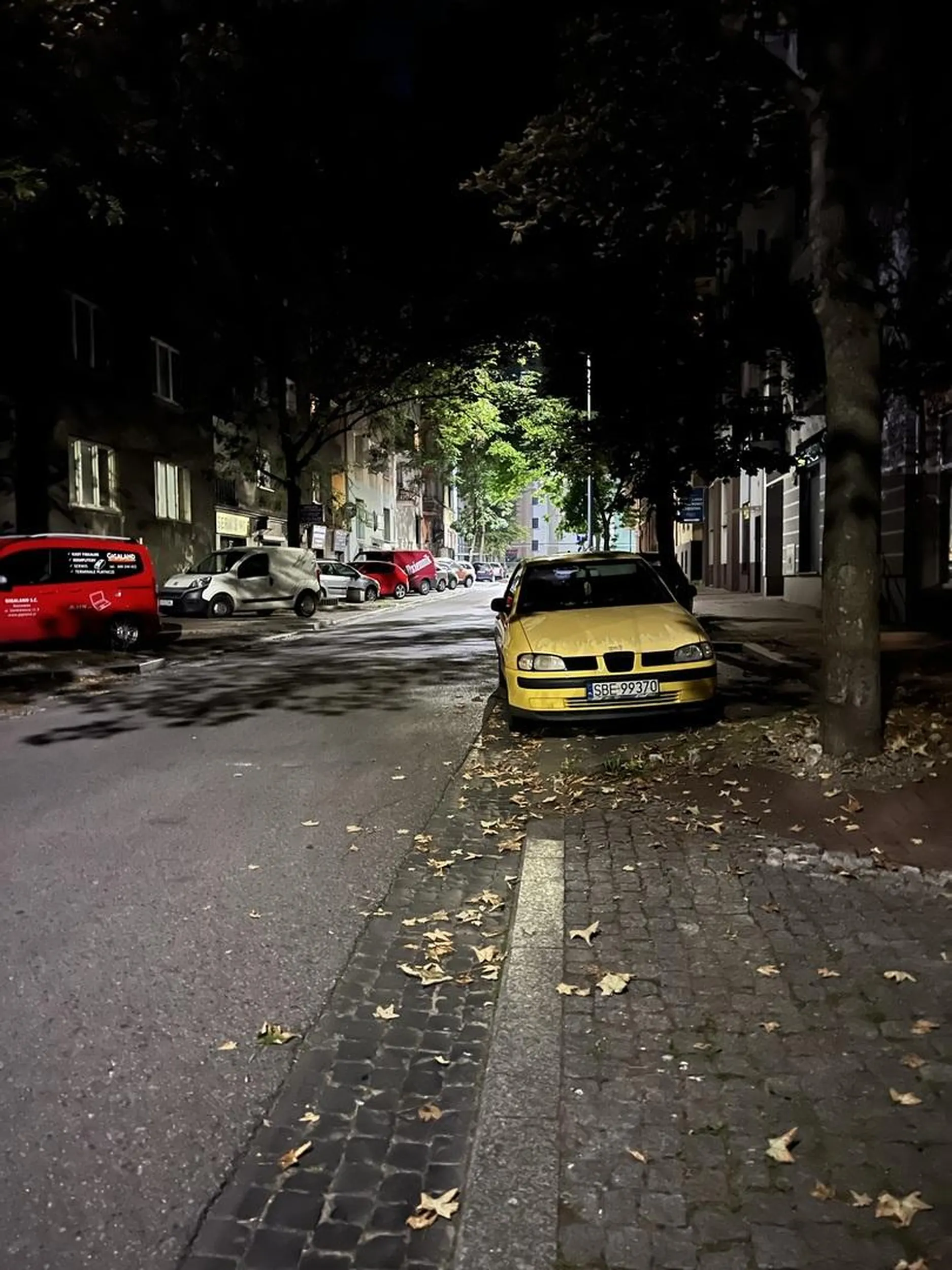 Dobrze zaparkowane. Tak elegancko w zatoczce. No po prostu pełna profeska