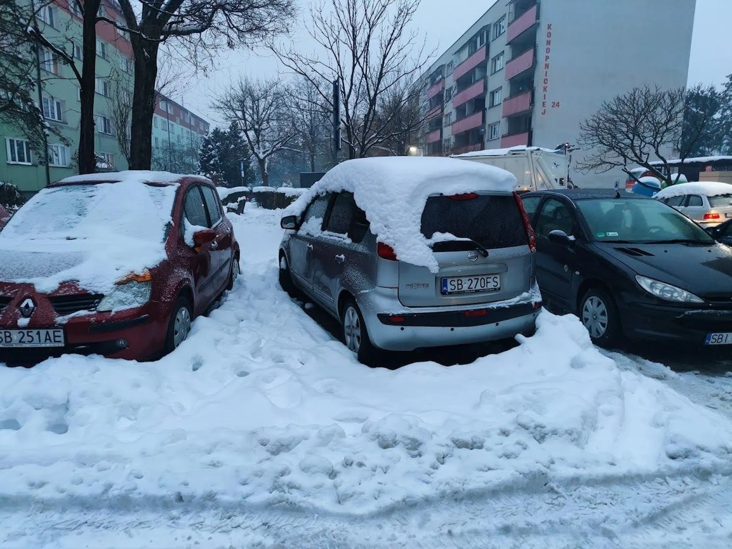 jeszcze nie widziałem żeby ta kobieta zaparkowała normalnie