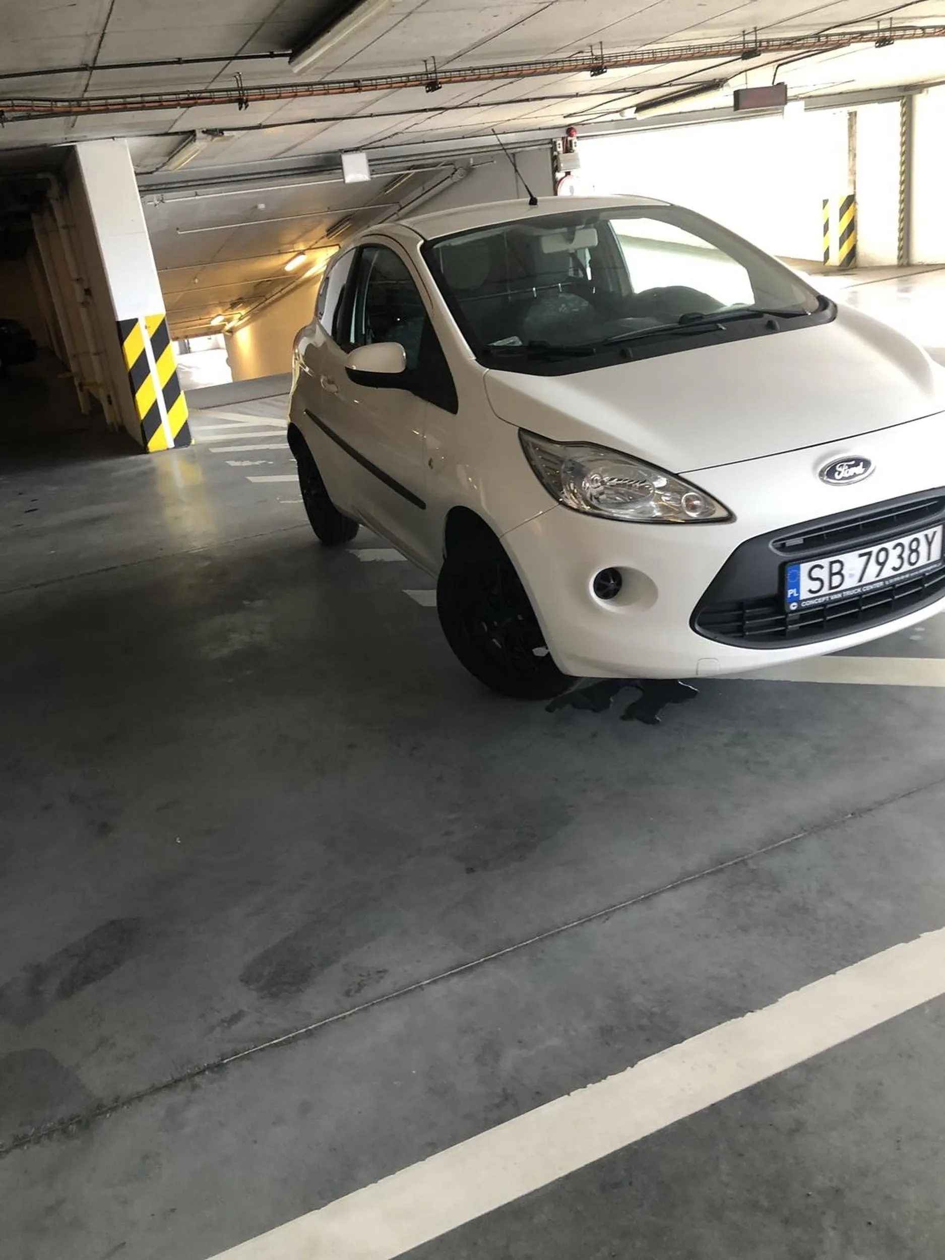 Właściciel tego bączka najwidoczniej ma zeza bo zaparkować auto na miejscu do tego wyznaczonym to szczyt możliwości…