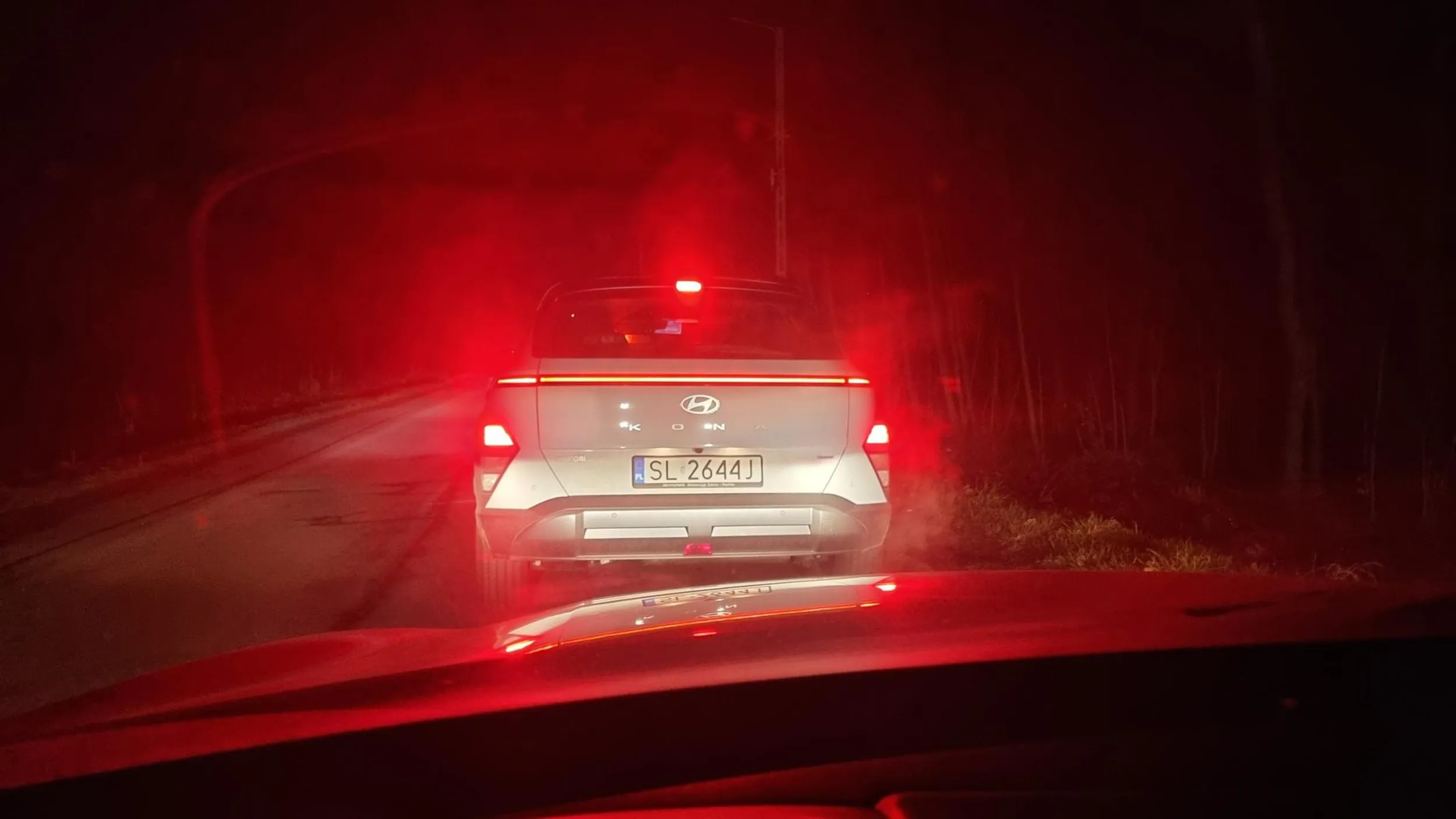 Pani kierowca z uporem maniaka w korku w porze wieczornej trzyma cały czas hamulec nożny oślepiając tym samym wszystkich kierowców za sobą. Pomimo zwróconej uwagi nadal trzyma hamulec nożny. Ludzie czy Was nie uczyli na kursie, że zaciąga się ręczny!!!