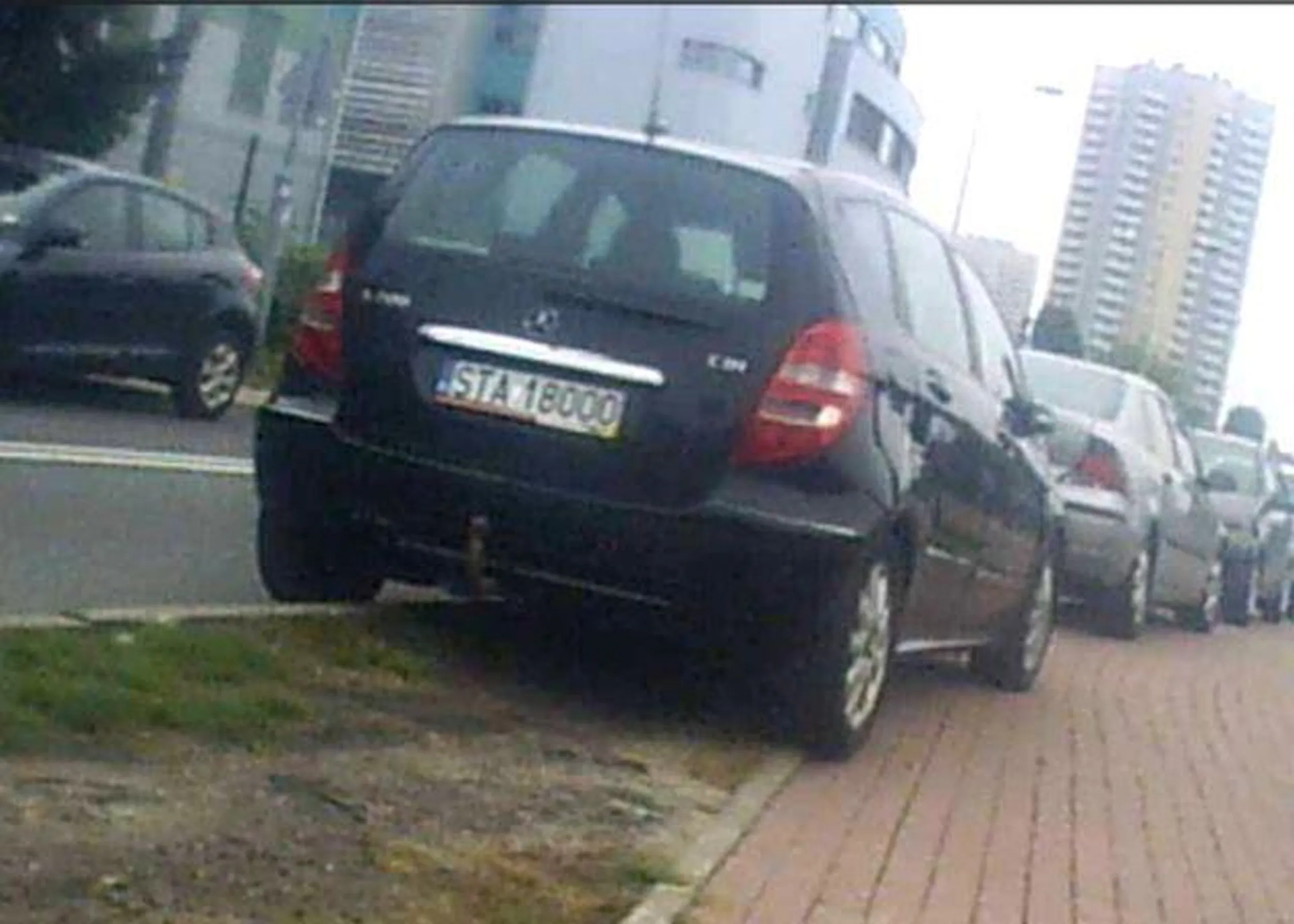 Tak cuchnąca patologia parkuje auto na drodze dla rowerów od kilku tygodni w tym samym miejscu. Świnia na parking 5 zł nie ma ale za darmo pakuje chętnie
