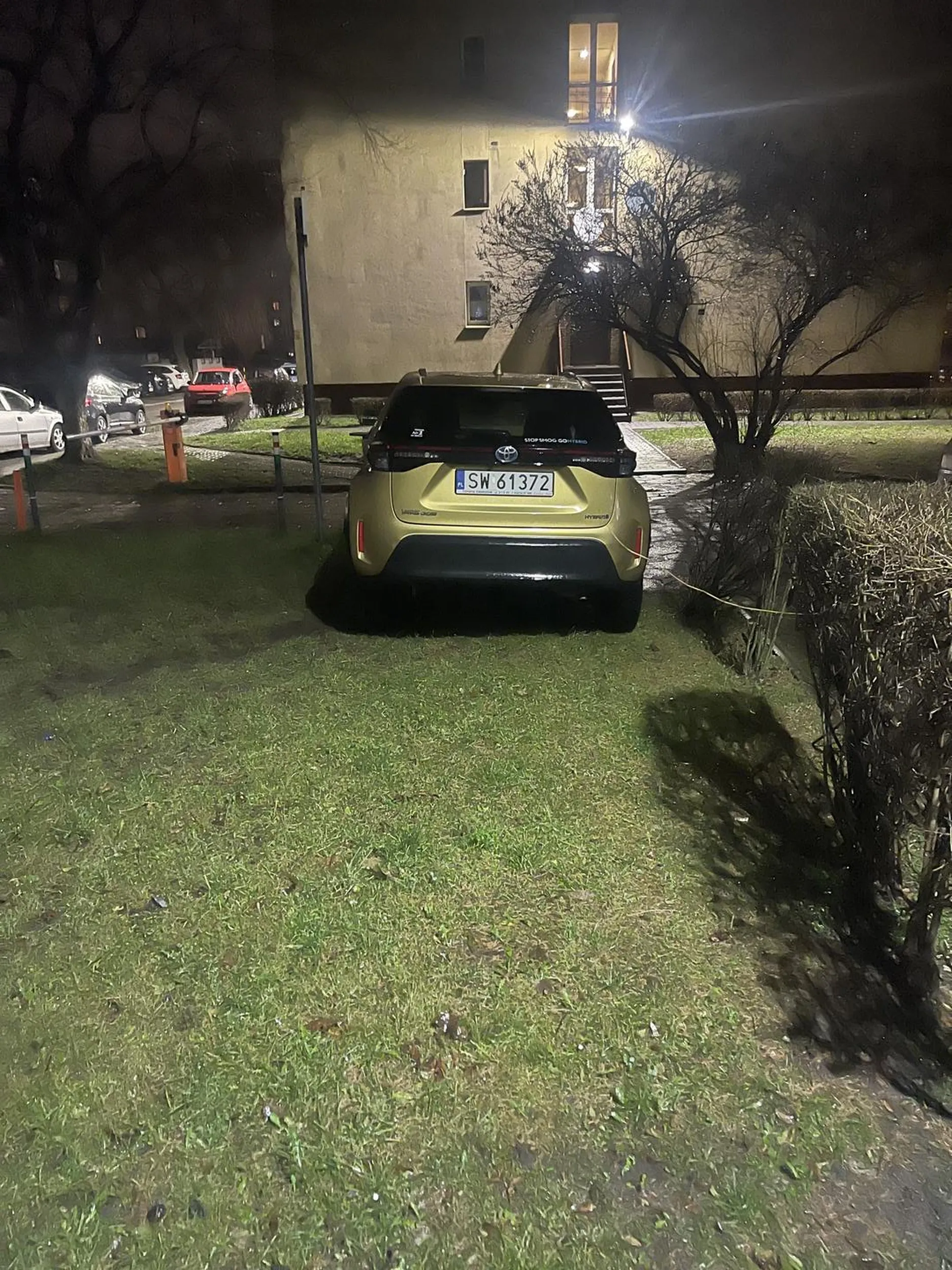 kolejny kutas rozjeżdżający trawnik