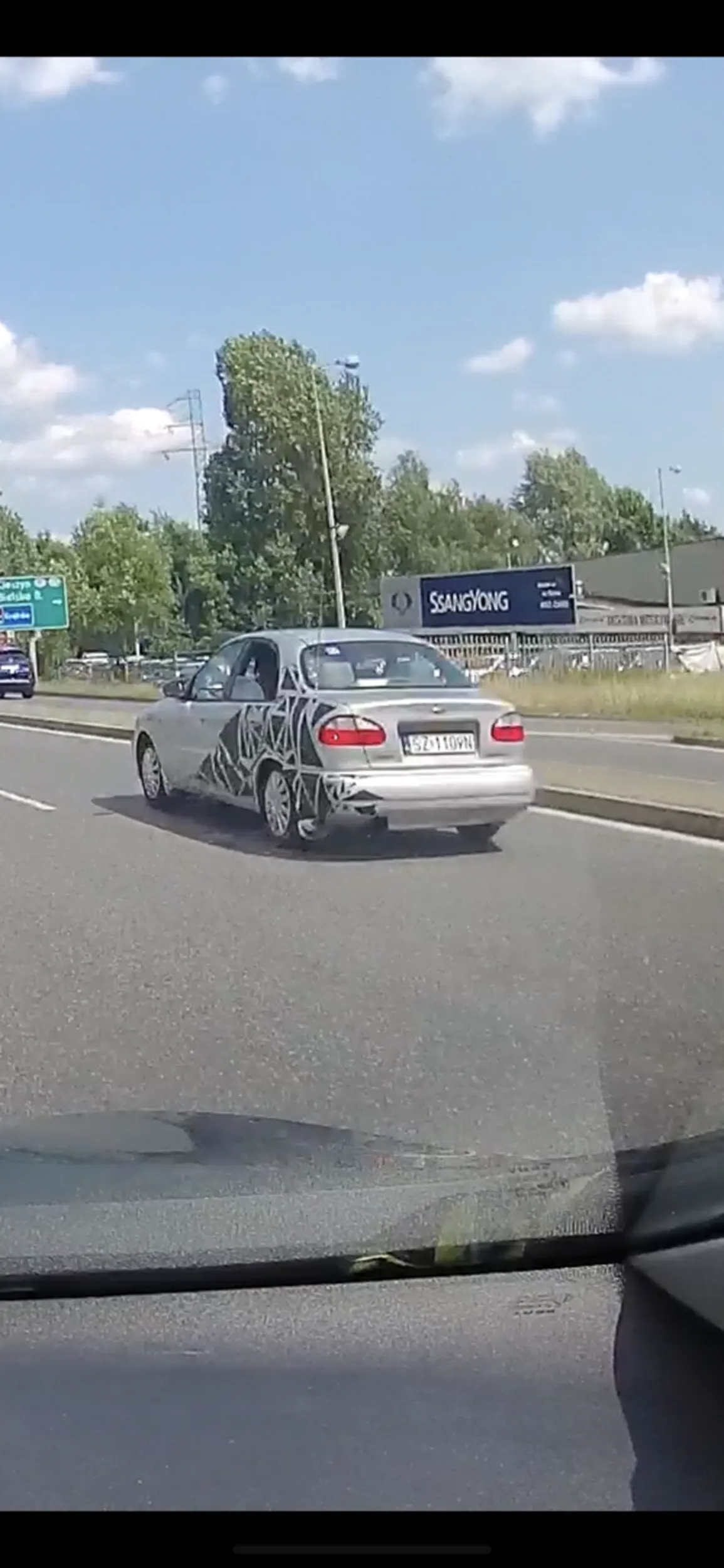 IDITOA cofa na drodze szybkiego ruchu bo zapomniał Zjechać w zjazd