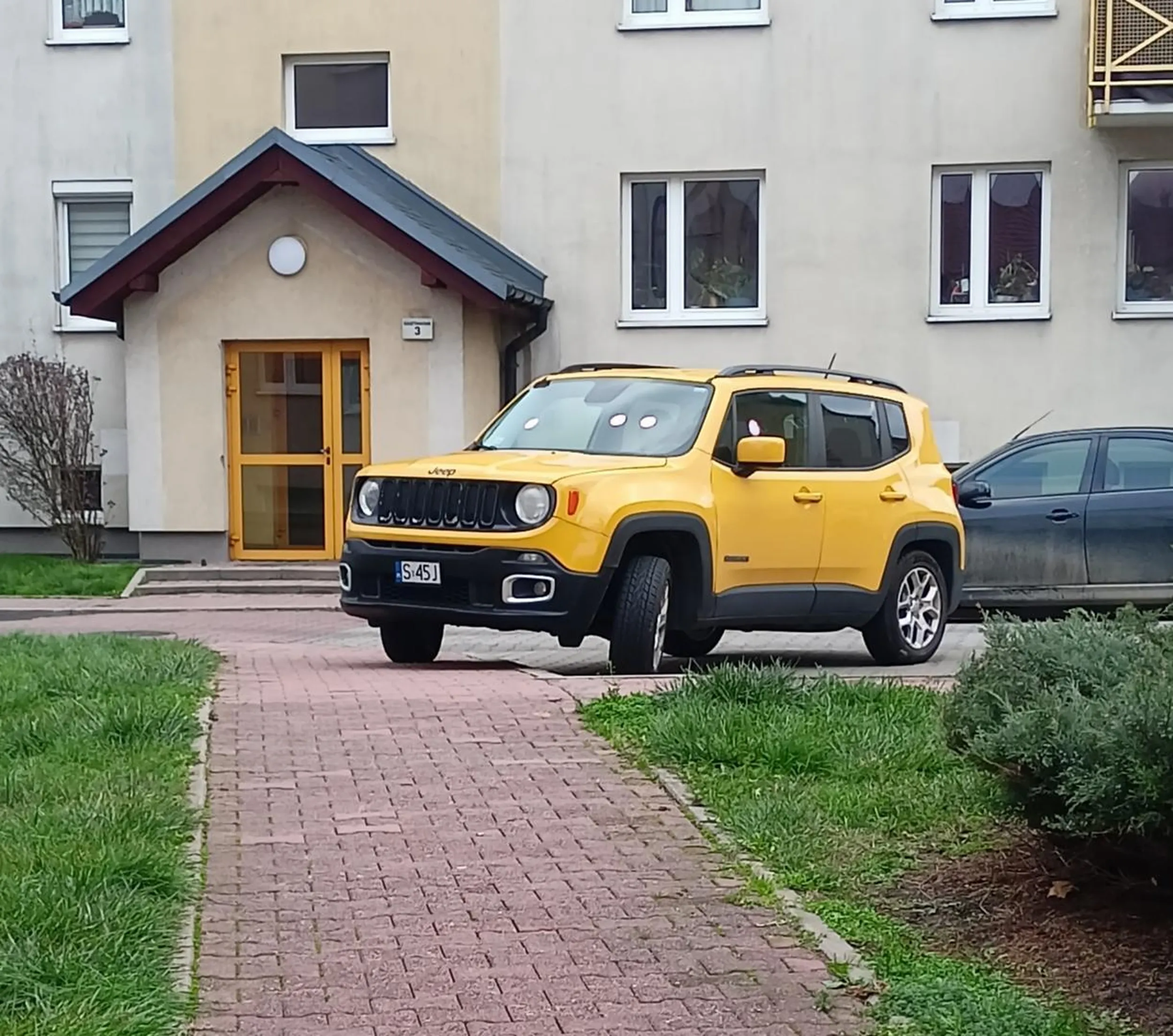 Królowa osiedla. Parkuje byle jak. Oblepiona karnymi pulokami.