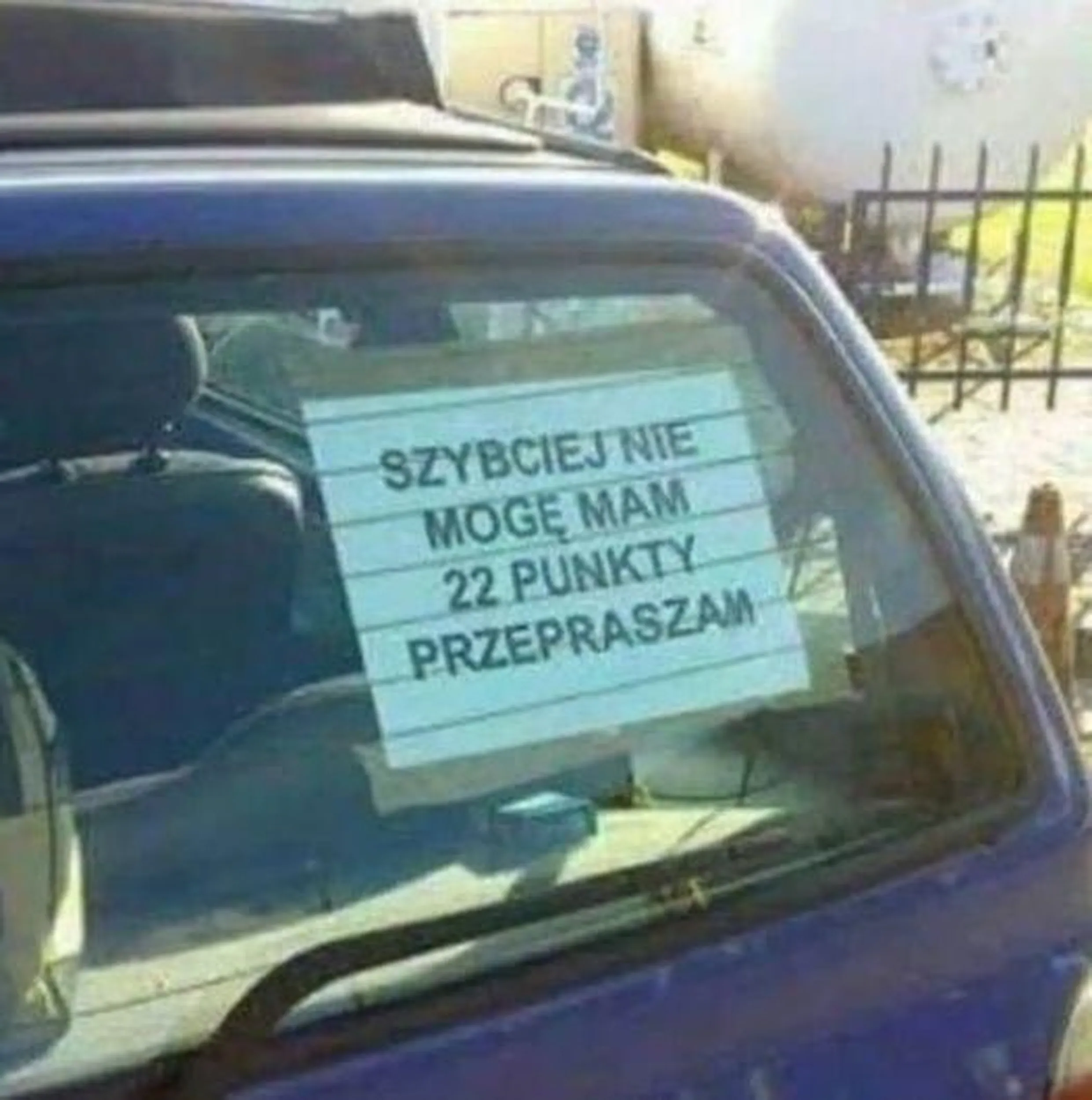 kierowca jezdzi z takim banerem nie czaje