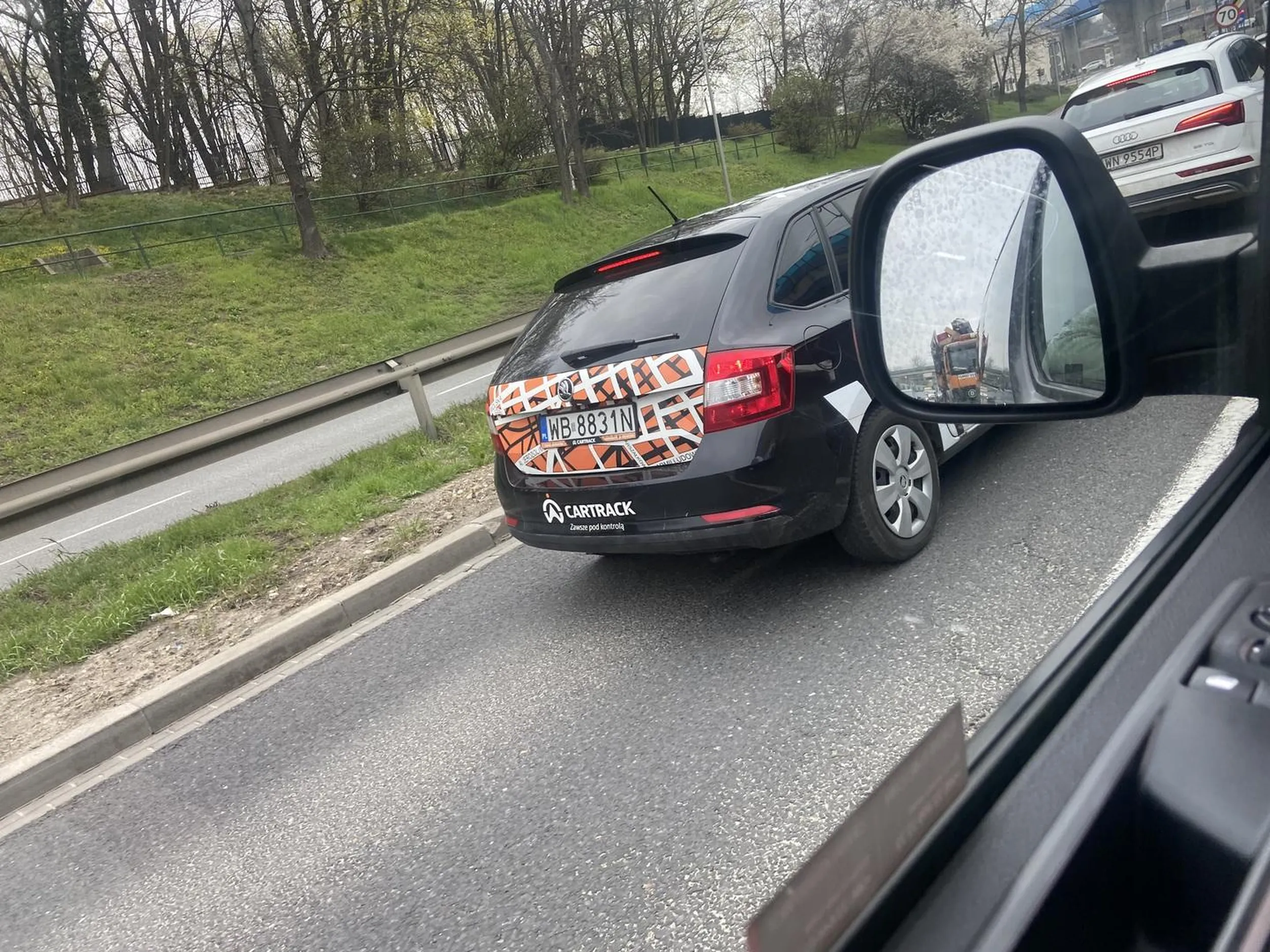 prze zjeb, firmowym autem 130 w zabudowanym, skarga wysłana do firmy