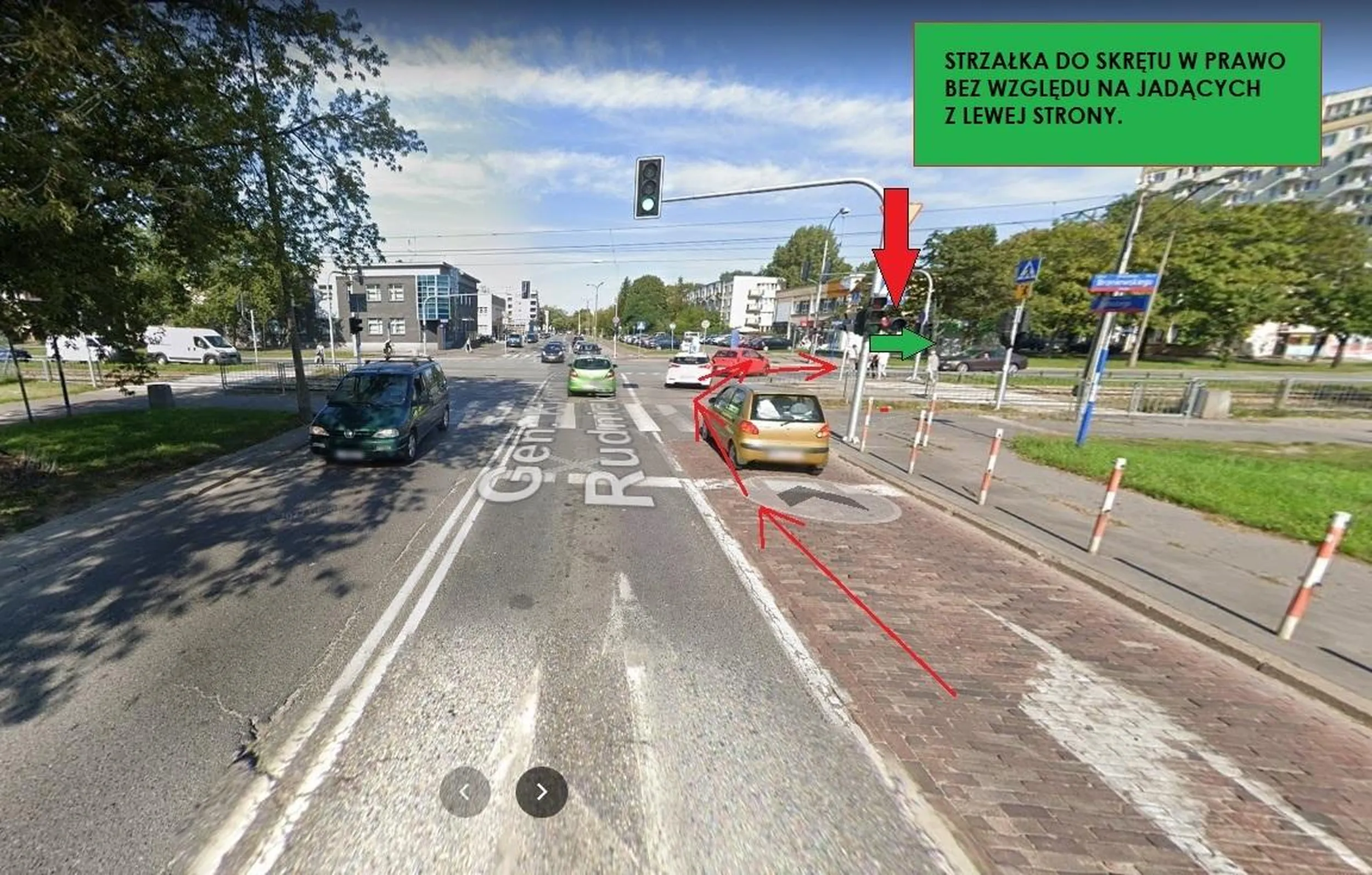 W sytuacji, która miała miejsce to nie ja zawiniłem tylko Patryczek w hondusi za którym jechałem nie wiedział co ma zrobić. Na skrzyżowaniu którego dotyczy sytuacja, strzalka do skrętu w prawo jest bezwzględna co oznacza, że skręcający w prawo może na zielonej strzałce skręcić w prawo bez ustepowania jadącym z lewej (auta z lewej maja tam czerwone w tym czasie). Patryk w Hondzie wjechał na torowisko chcąc jechać w prawo i tuż za nim się zatrzymał chcąc nie wiadomo po co przepuszczać auta, które mialy czerwone światło. Po chwili zgasła zielona strzałka a auta z lewej i z prawej otrzymały zielone, jak również tramwaj, który we mnie prawie z prawej wjechał ponieważ mnie "zablokowałes" na torowisku. Nie masz pojęcia o ruchu drogowym dzieciaku. Sprawdź samodzielnie jak wyglada system sygnalizacji na tym skrzyżowaniu. A potem usuń ten paszkwil. UPDATE: już znalazłem Twoich ziomeczków z dzielni i powiedzieli że jeździsz ujarany XD W tej sytuacji wybaczam XD