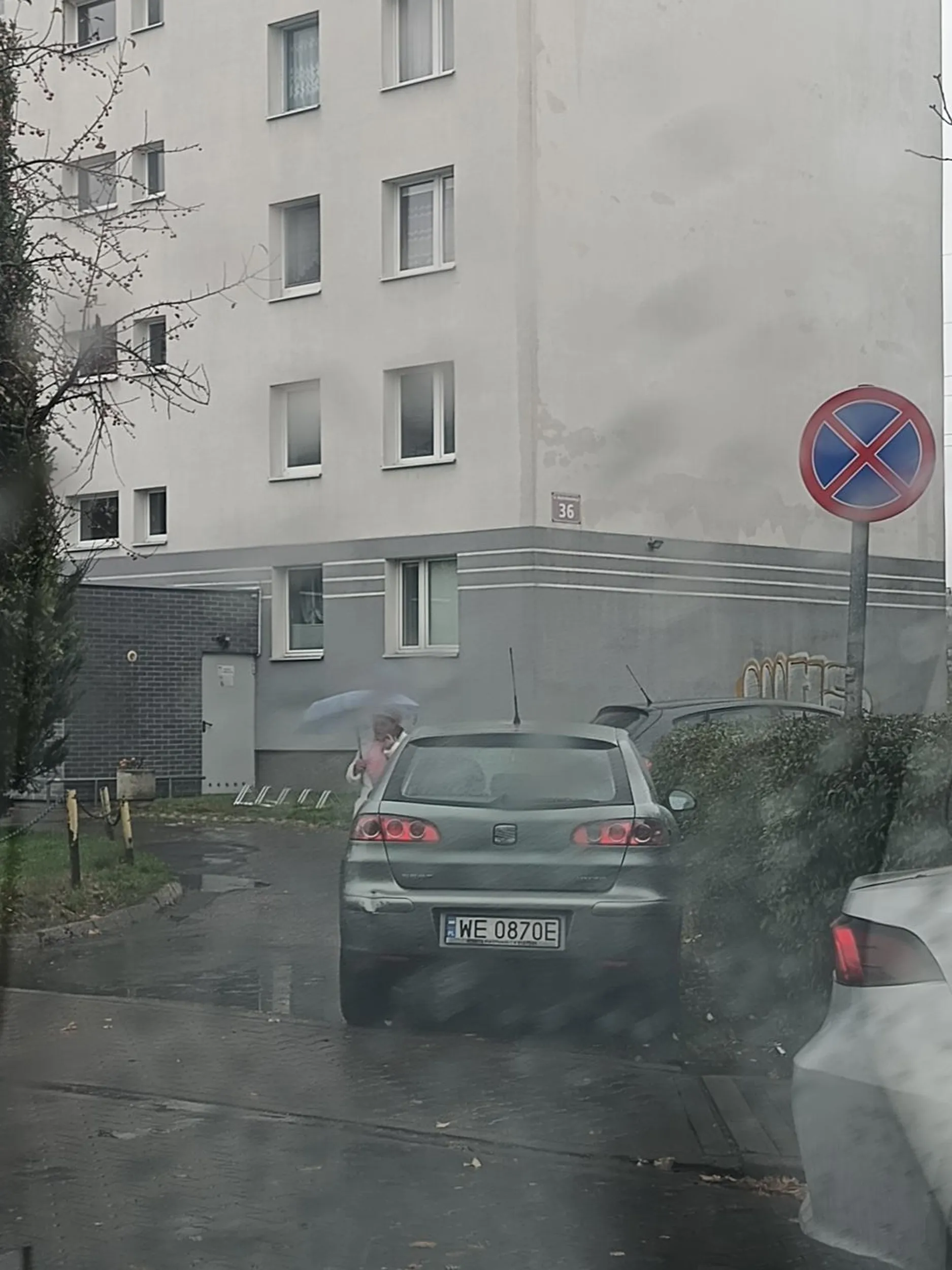 Parkowanie za znakiem zakazu. Ślepy chyba.