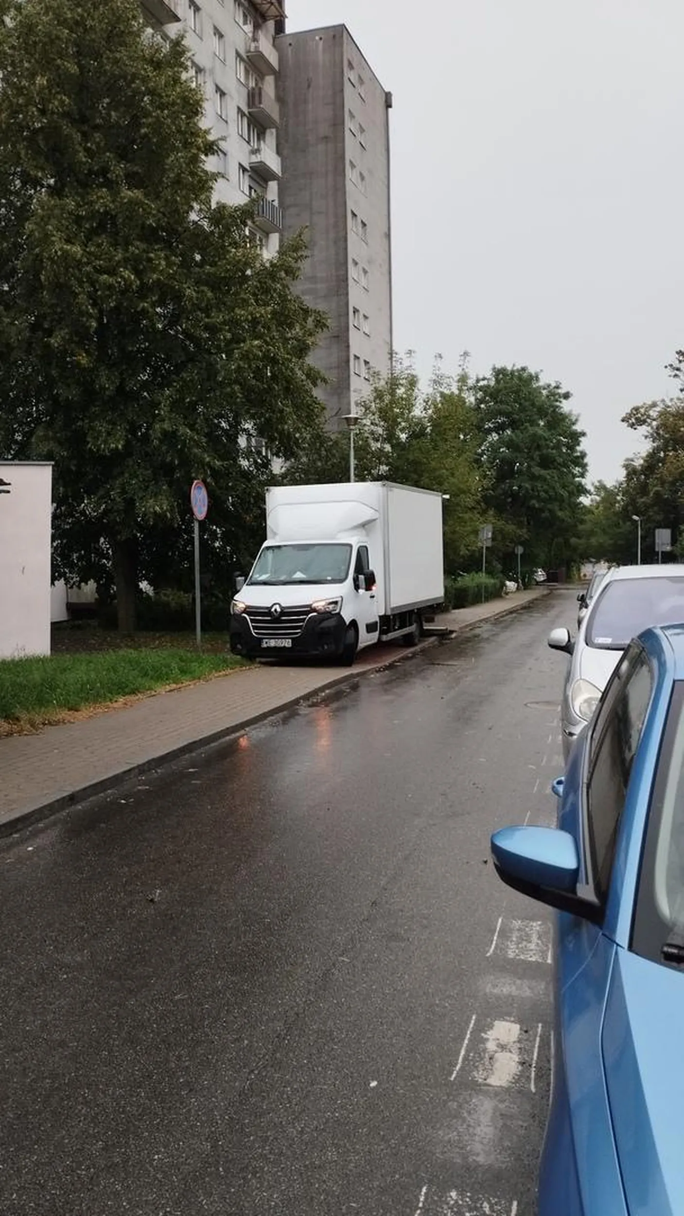 Mistrz w zastawianiu. Chodnik plus droga dojazdowa do garażu.