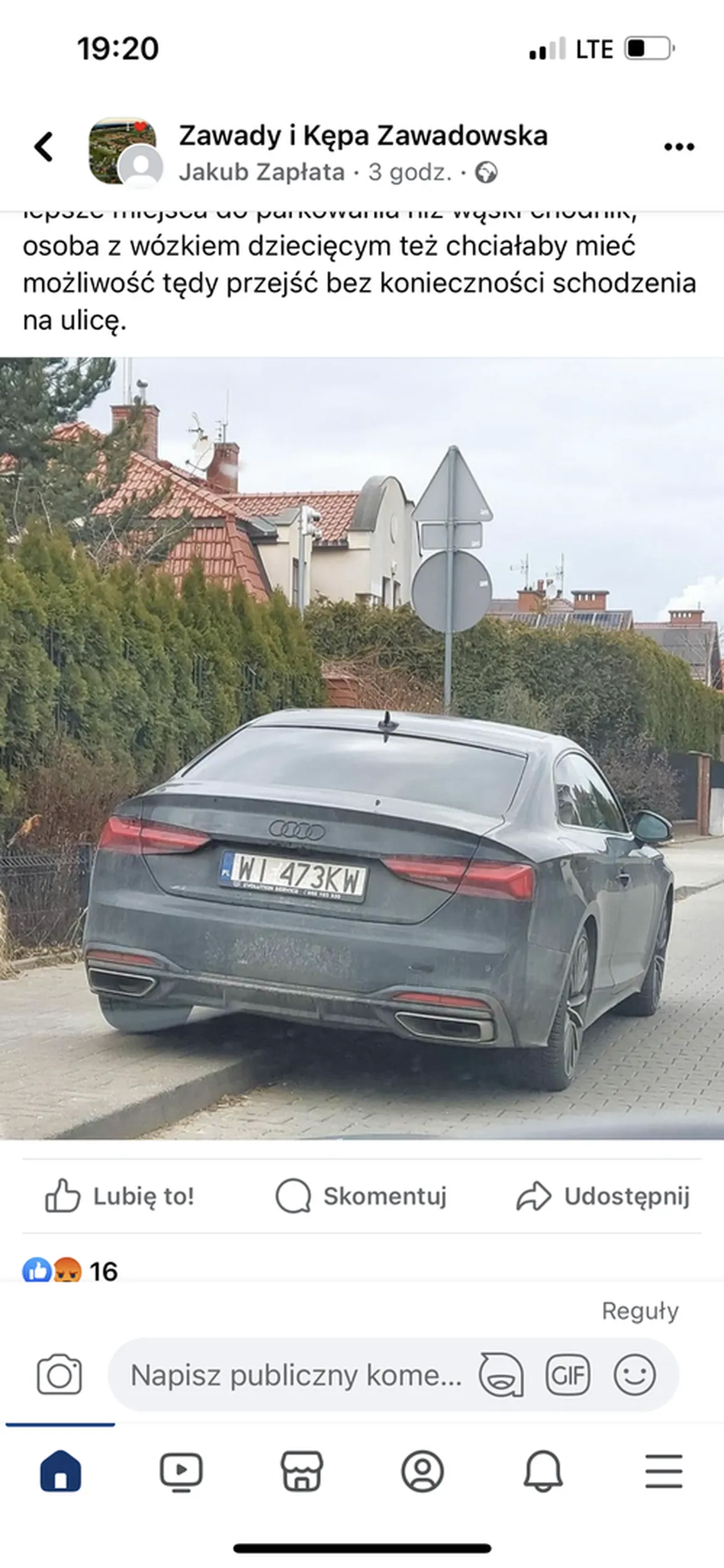 Pan z audi lubi prowadzić po alkoholu, zastawiać inne pojazdy, parkować na chodnikach!