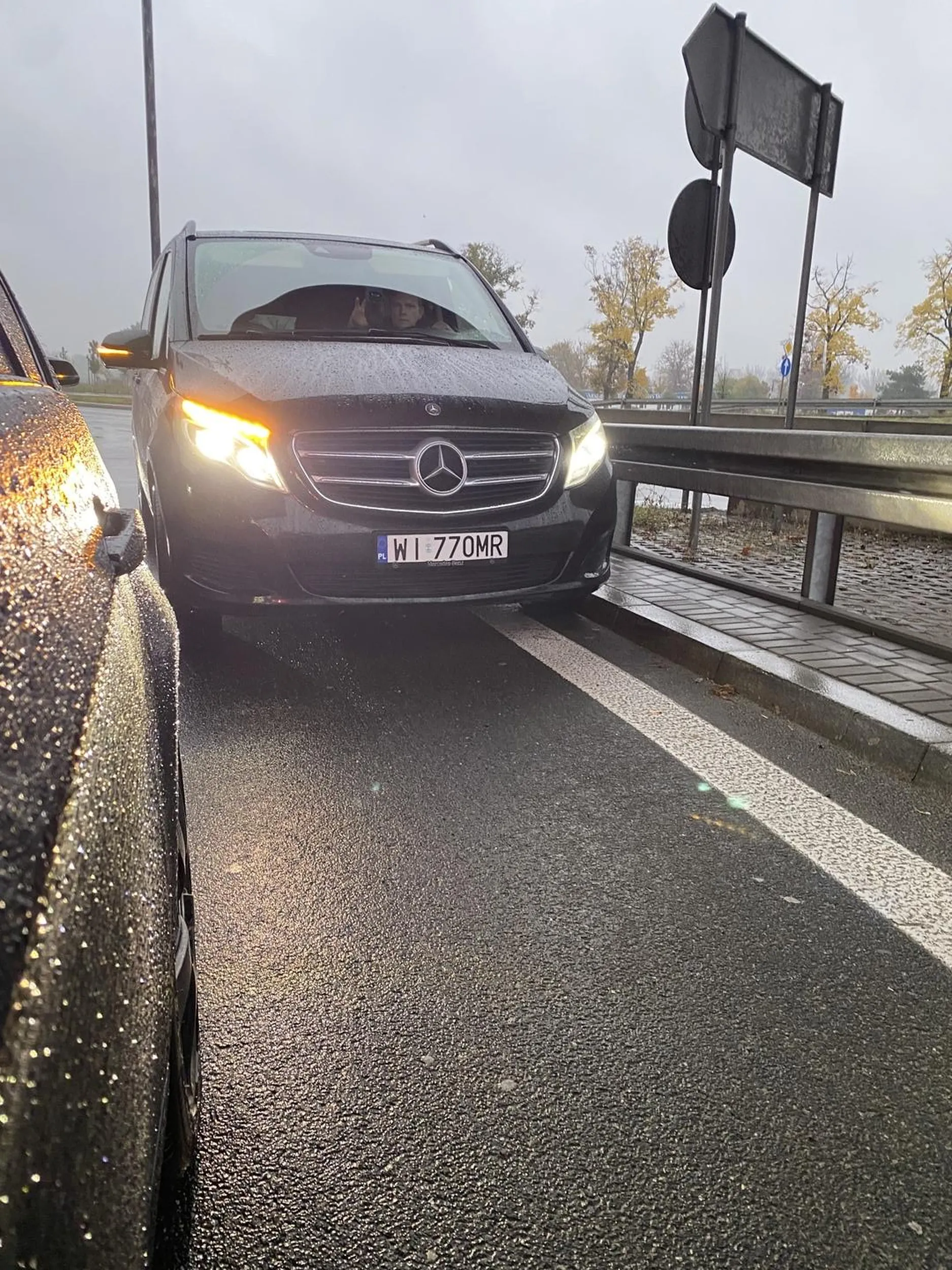 kierowca - wydra z telefonem w ręku na chama wciska się w sznur aut, które cierpliwie czekają na wjazd na most łazienkowski. do tego ciągle w telefonie i nie przeszkadza mu fakt, że nikt go nie ma zamiaru wpuścić. Cham i prostak na WI - tyle w temacie.