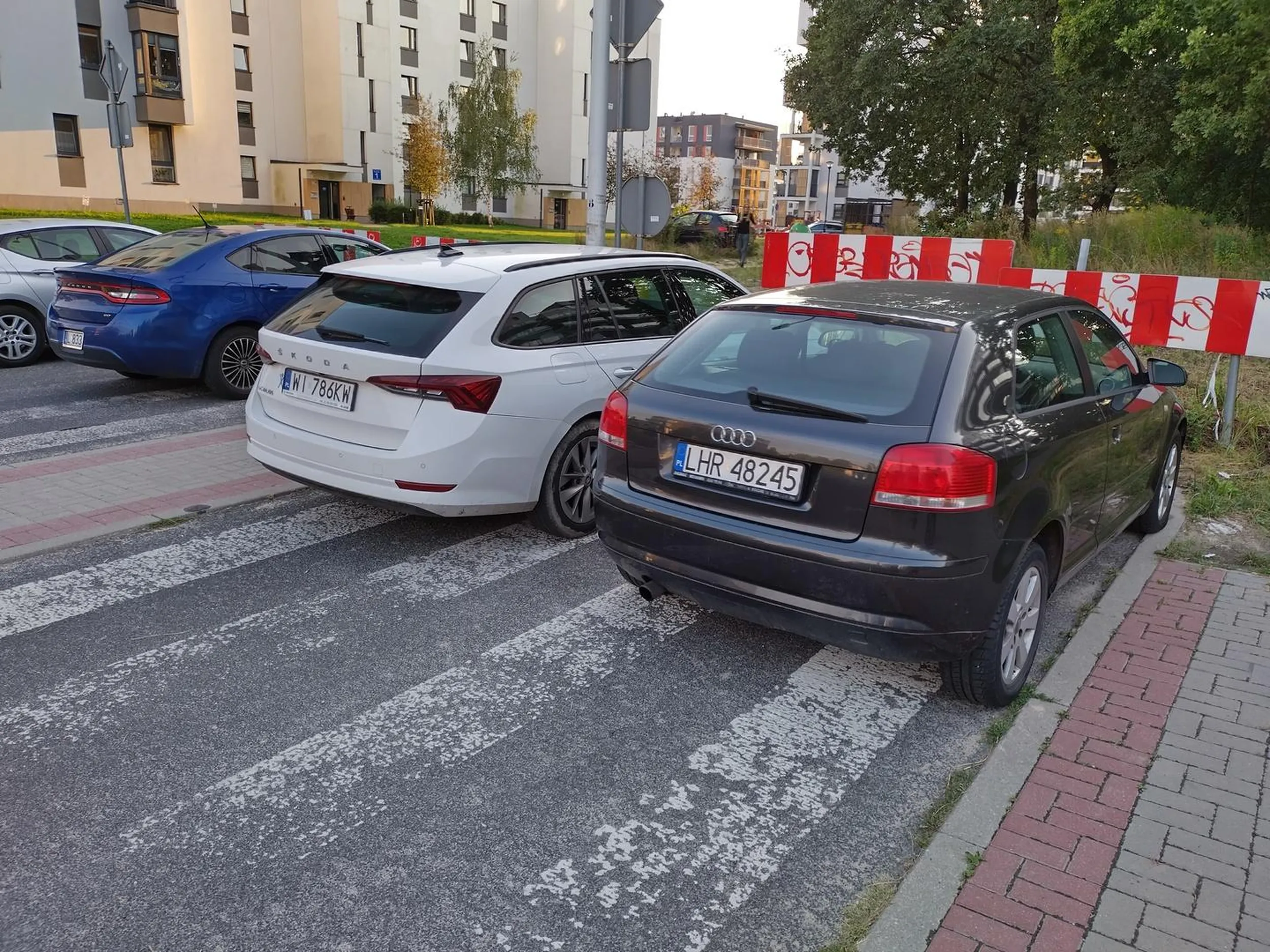 No cymbał nie ogarnął parkowania. Na przejściu dla pieszych!!!?!