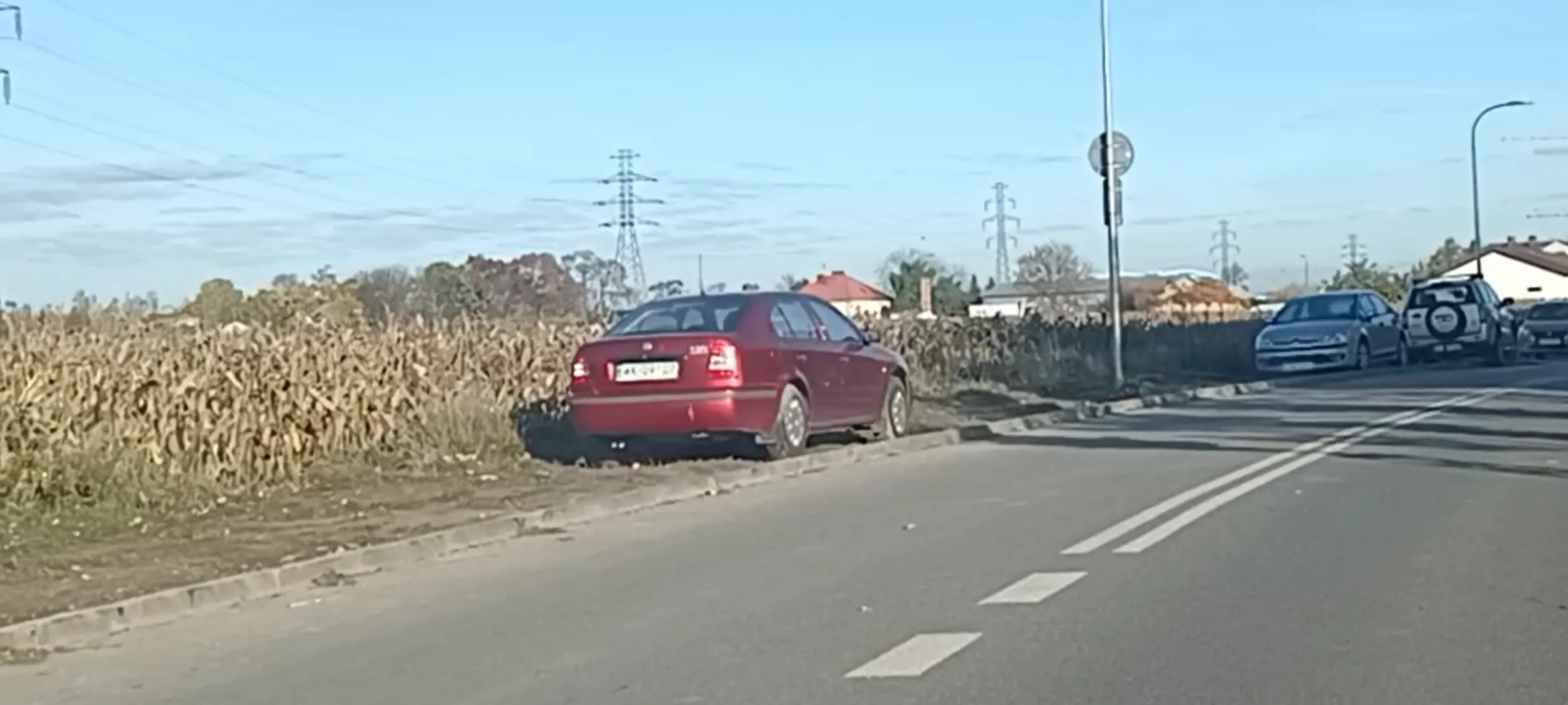 Stanął na wysokości zadania tj. na trawniku i poszedł się upić. Tu nie ma miejsc do parkowania, cwaniaku, dlatego masz fotkę.