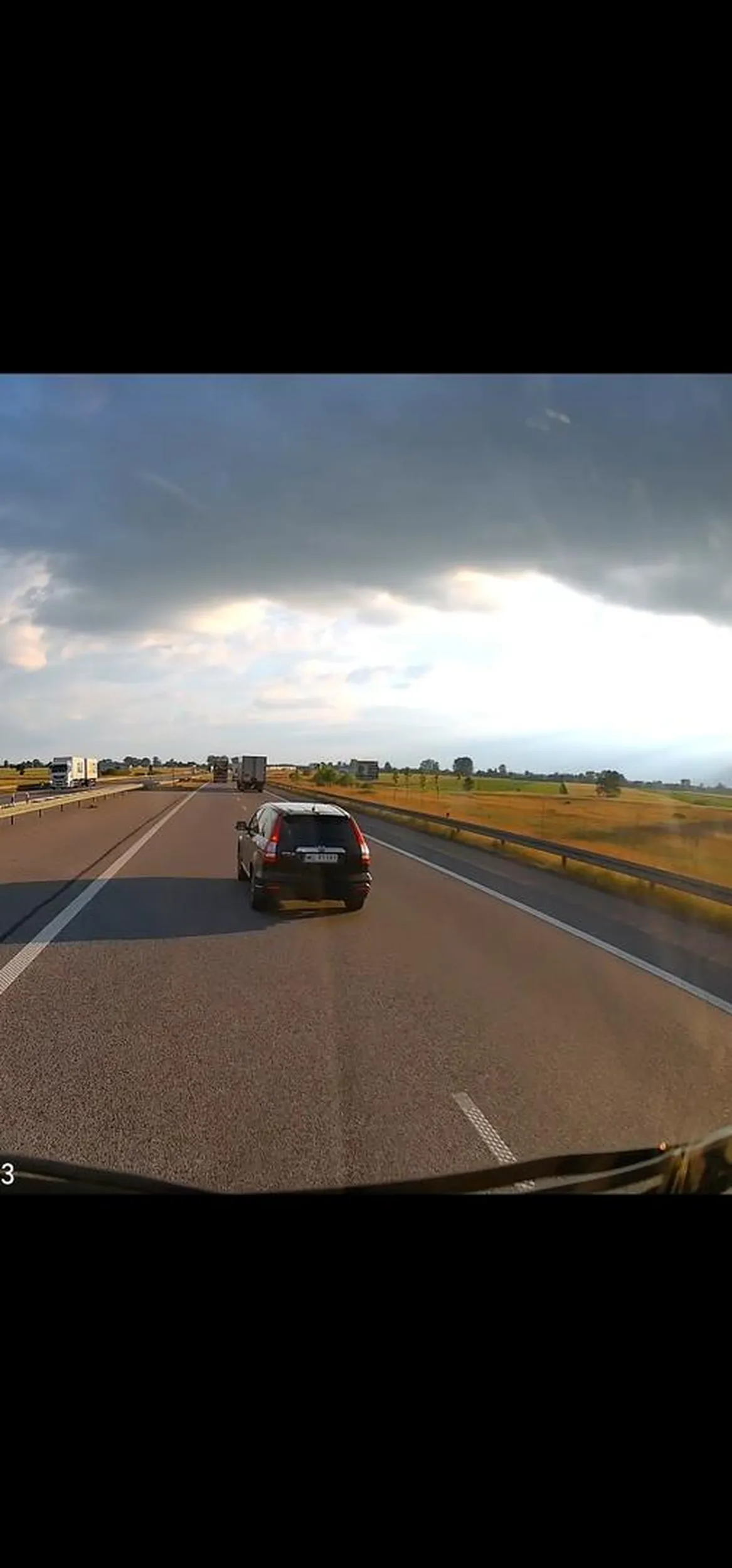 Korzysta z telefonu podczas jazdy . Przy próbie wyprzedzania przyspiesza .