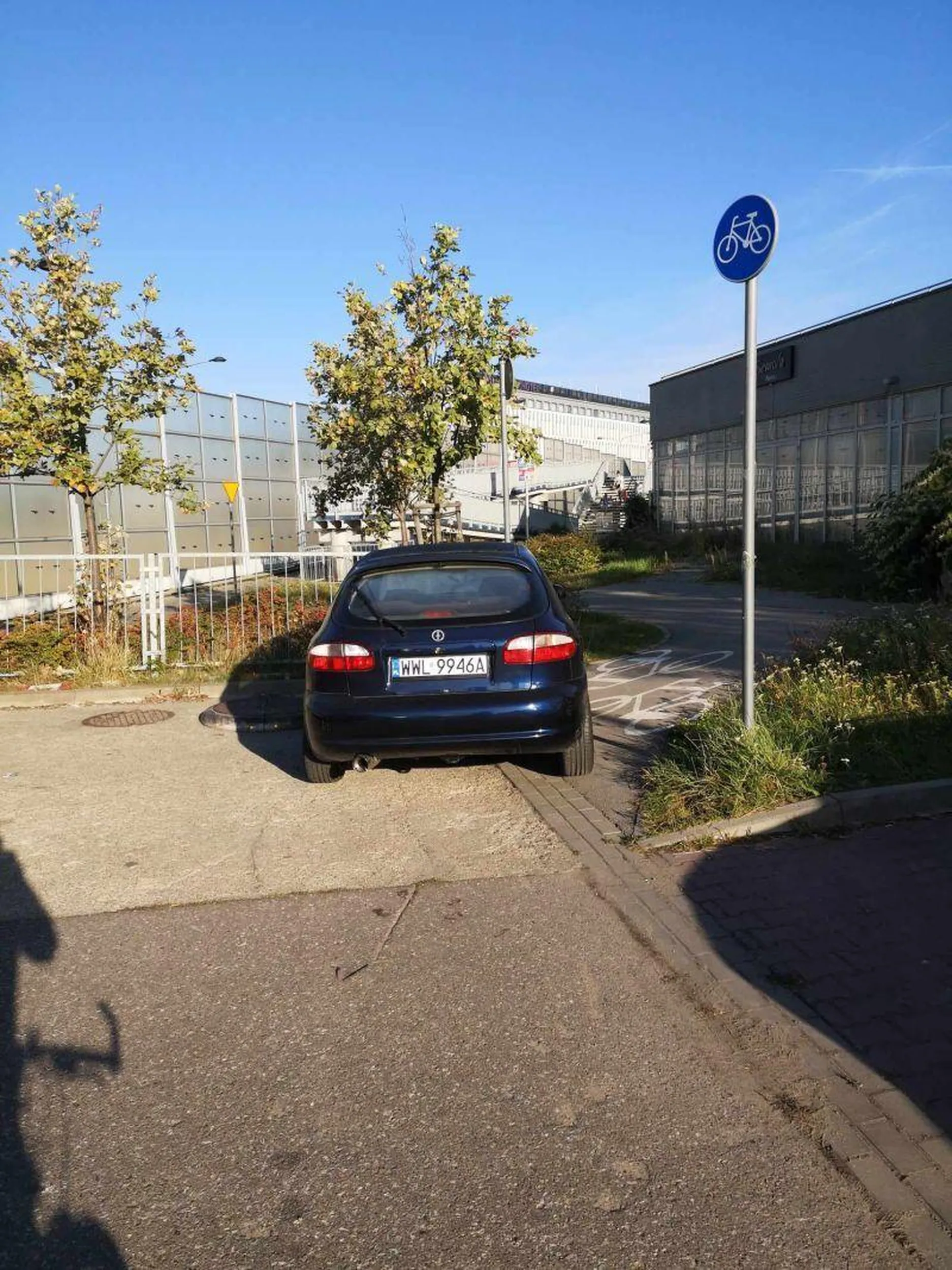 Turbo Lanos śpi na ścieżce, a co tam, plebs może łazić po trawie.