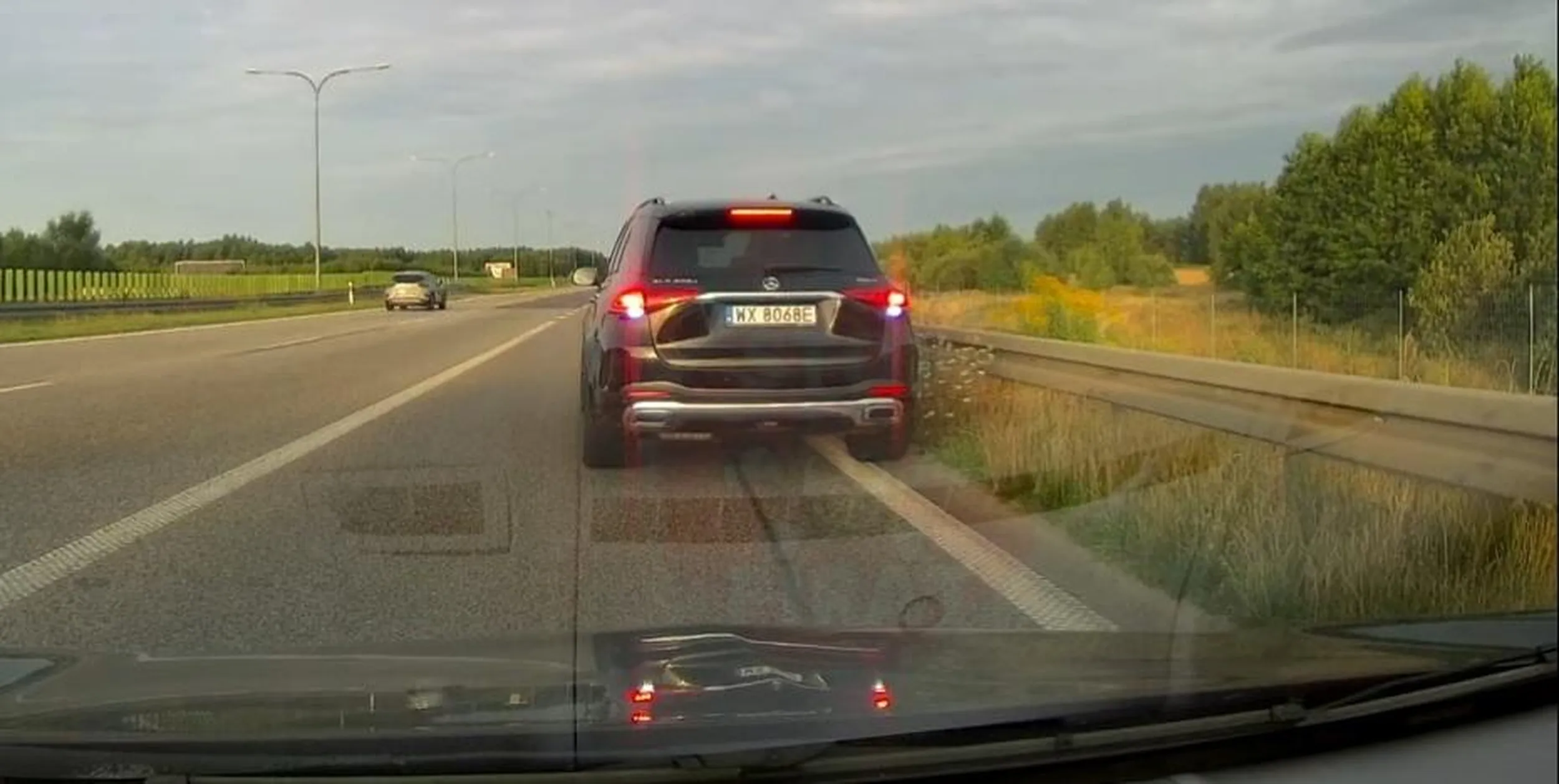 Uwaga na degenerata. Cofa na autostradzie . Patologia drogowa i potencjalny zabójca.