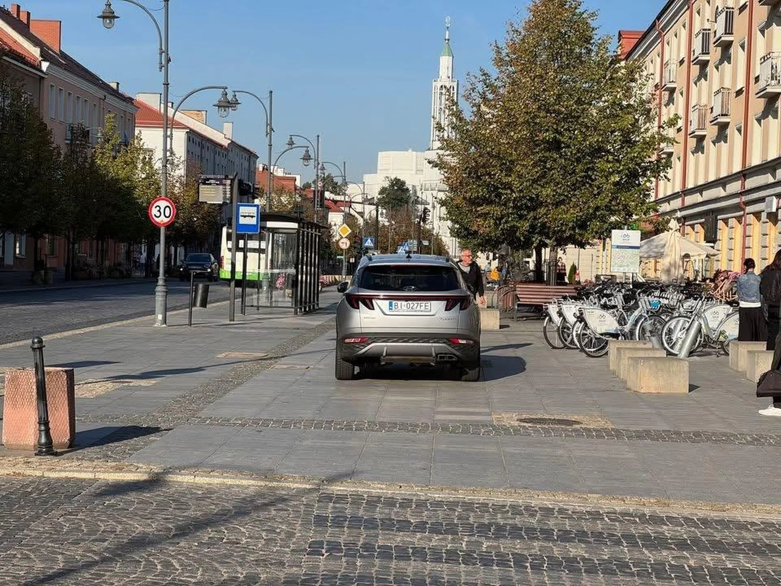 mistrz parkowania w centrum Białegostoku