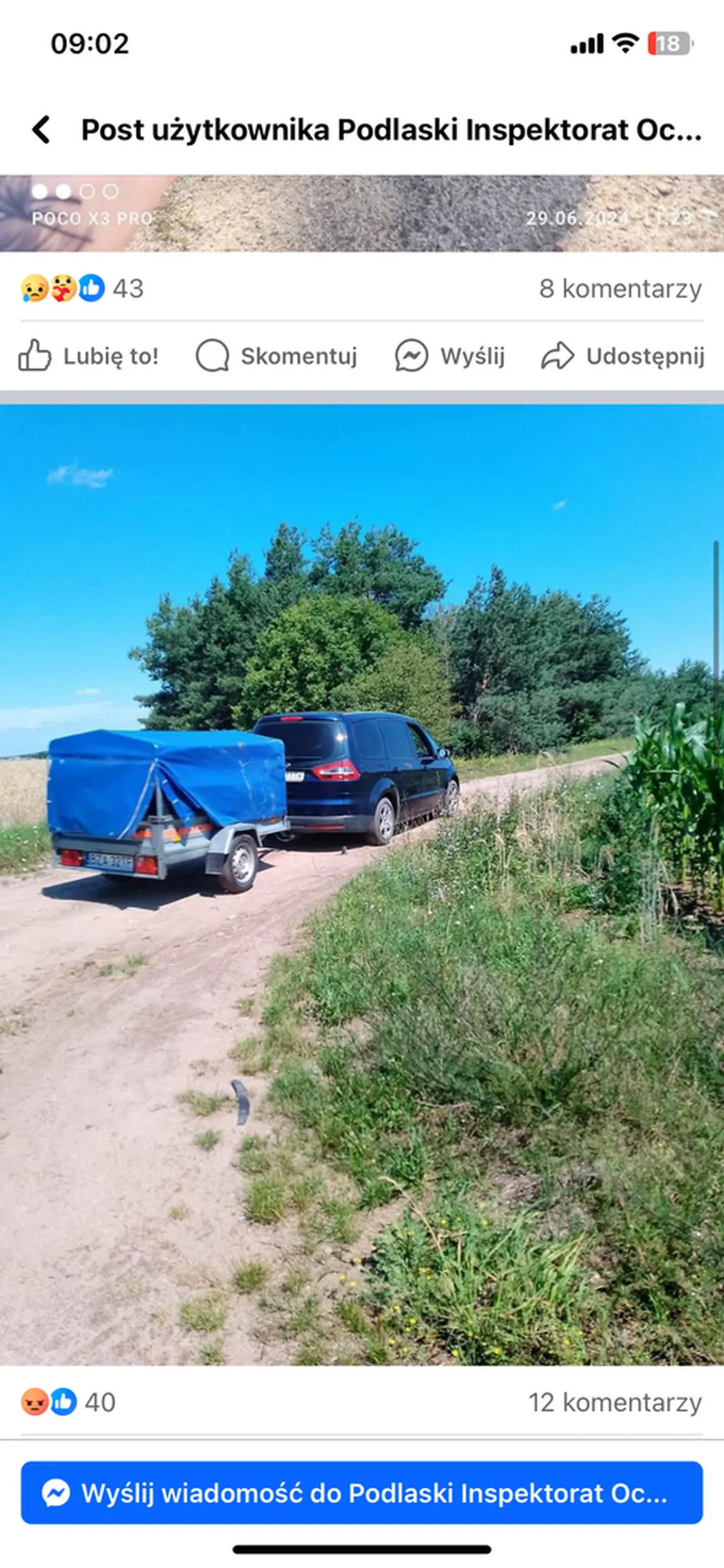 Gnój z tą rejestracją porzuca 8 miesięczne psie dziecko w lesie poszukiwany właściciel tych cudownych numerów w celu złożeń Gratualcji przez policję za codowna postawe