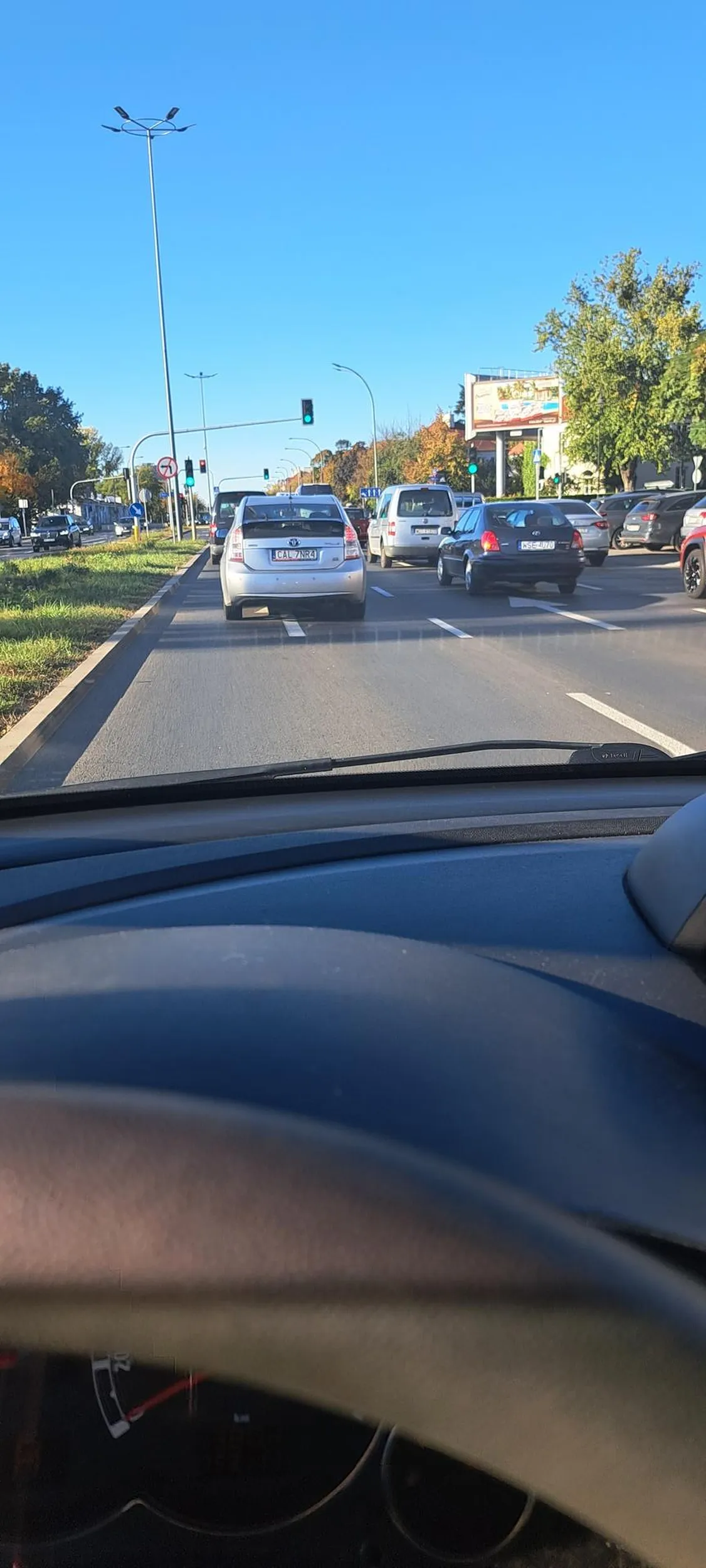 Wlecze się lewym pasem z telefonem przy uchu ?