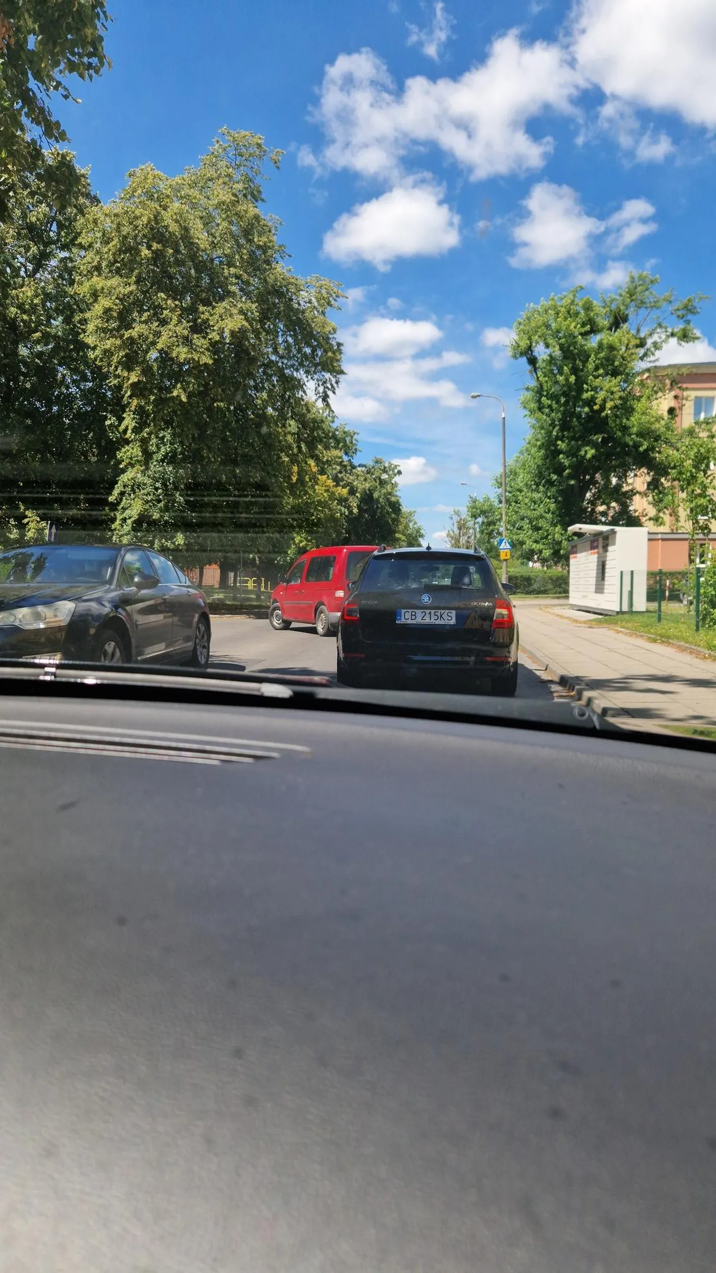 Śmietnik za oknem auta robi. Wyrzuca pety pod inne auta! Brudas!