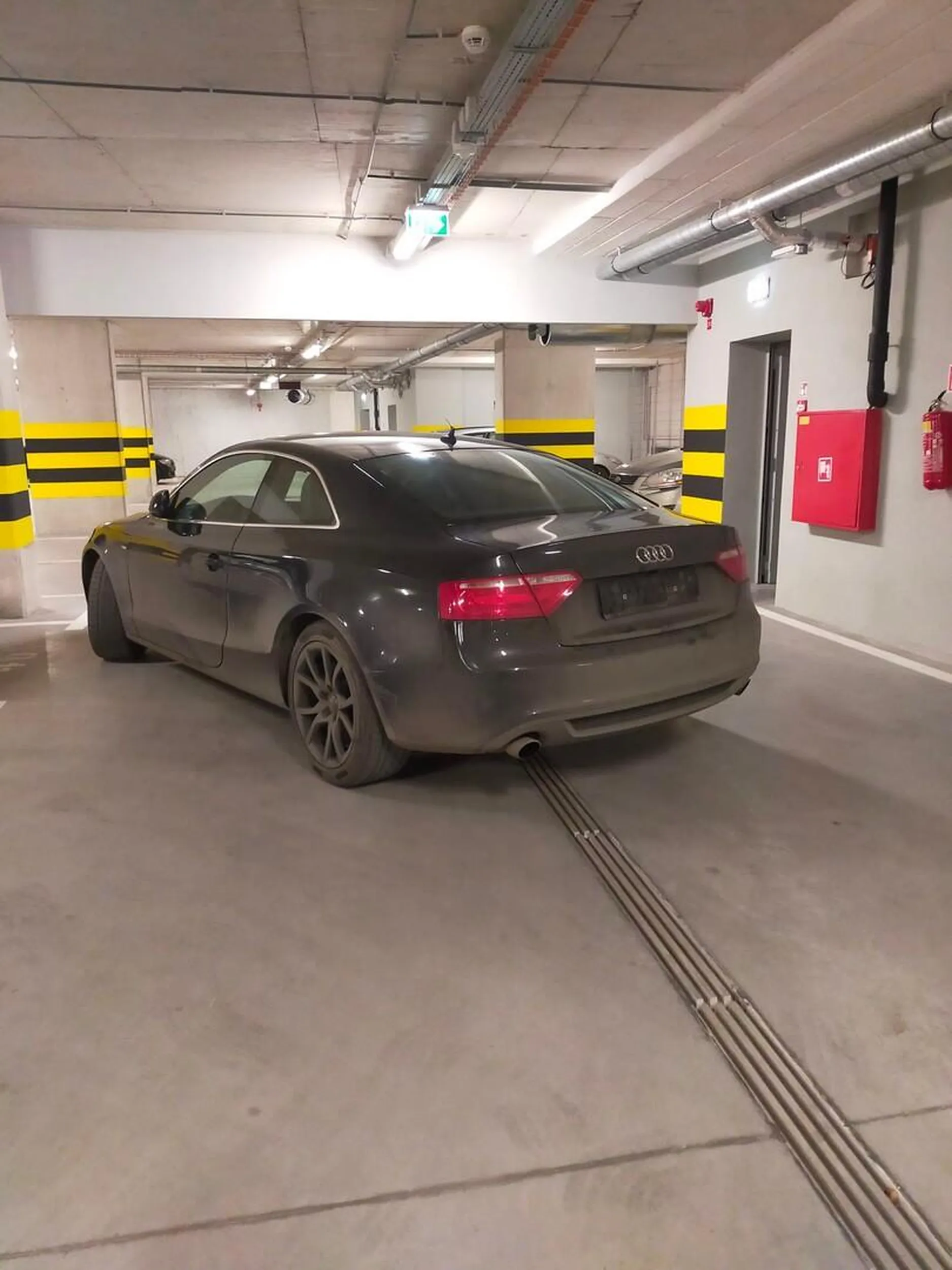 zastawił wjazd, z tyłu brak tablicy a z przodu część sobie zamalował cwaniaczek!!!