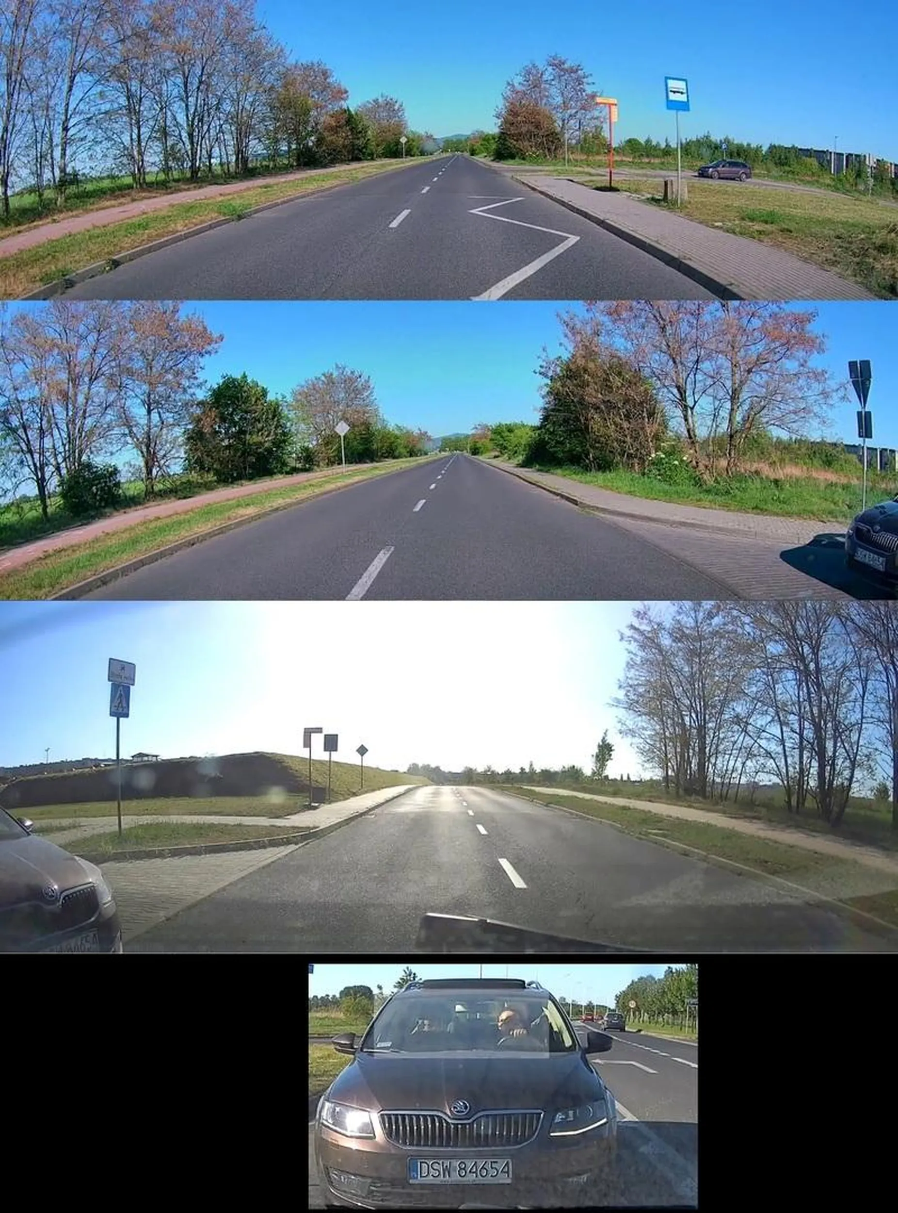 jeździ brzydko, wręcz straszy, podjeżdża szybko jakby chciał wymusić i nagle chamuje żeby uniknąć zderzenia, potem siedzi na zderzaku, z dzieckiem w środku, polecam trzymać się z daleka