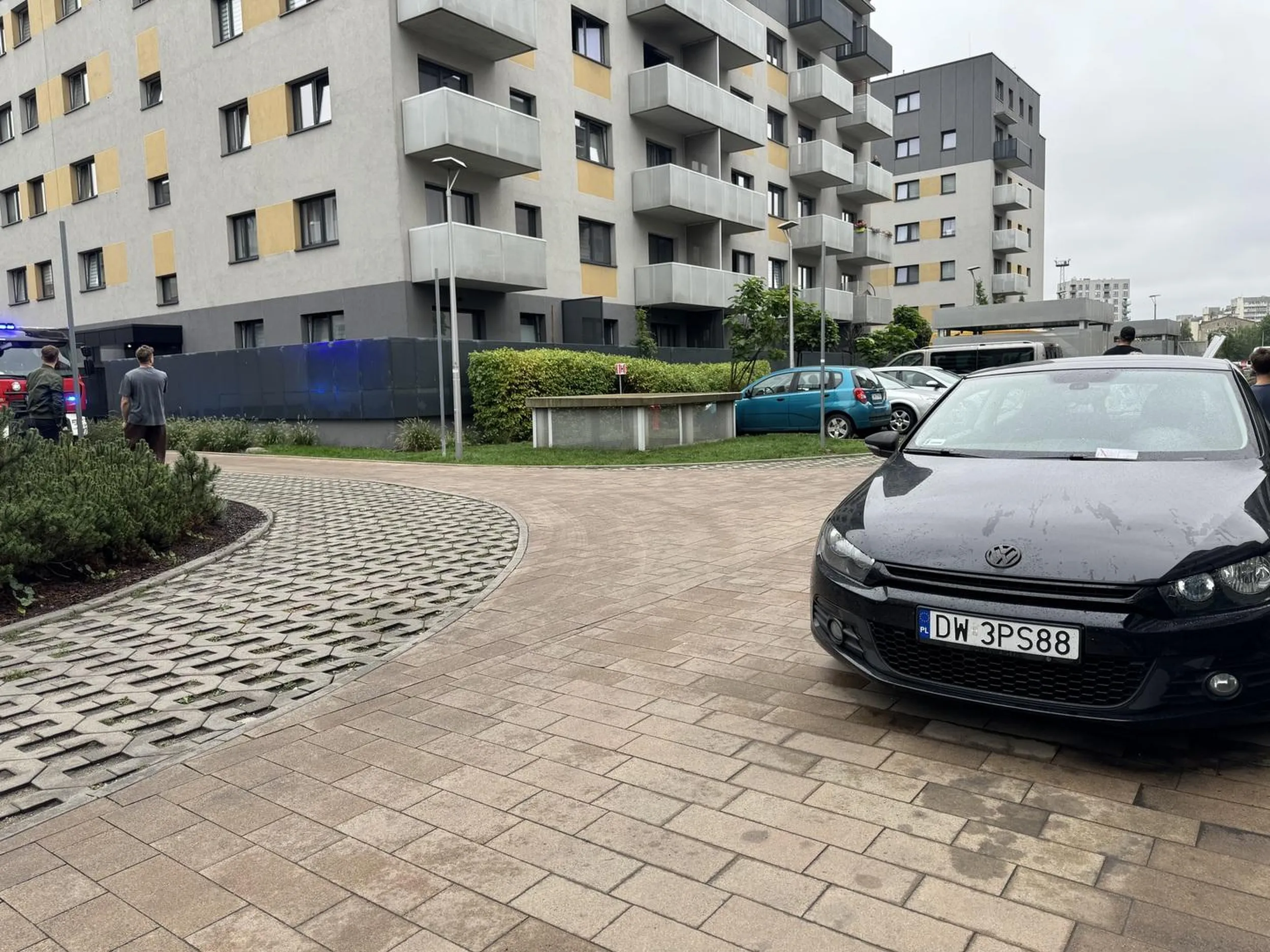 Pacjent blokował wjazd straży pożarnej w trakcie pożaru