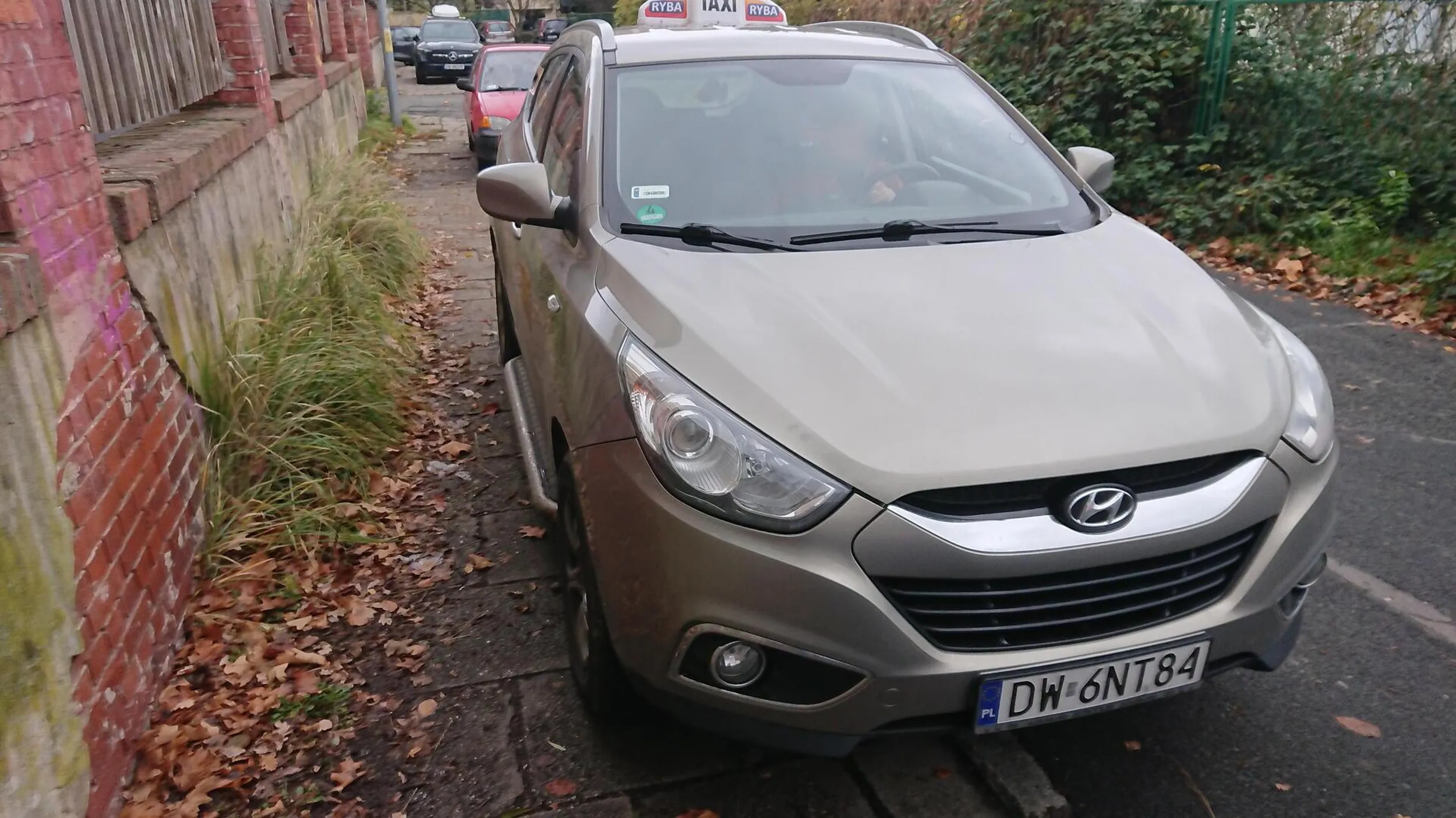 Taksiarz stoi na zakazie, blokując chodnik. Sfotografowany rzuca się jak chihuahua ze wścieklizną, grożąc mi pobiciem