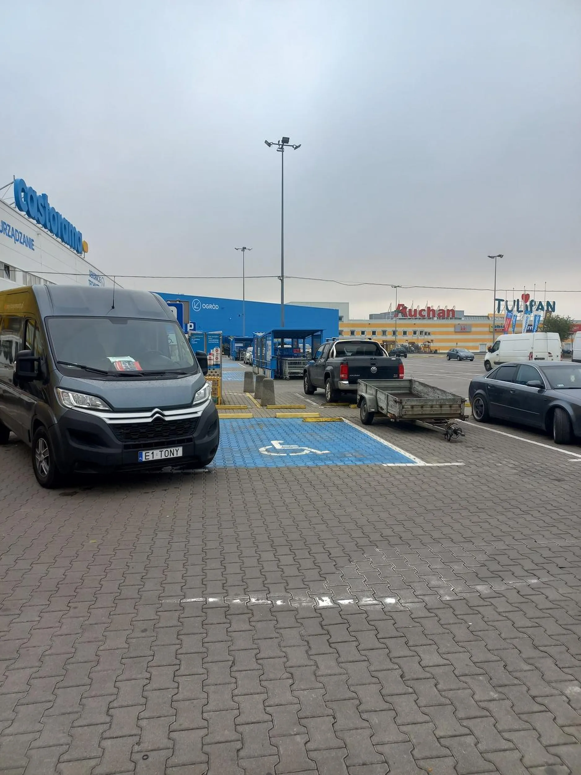 Burak ma prawie pusty parking ale musi stanąć jak najbliżej wejścia. I tak codziennie