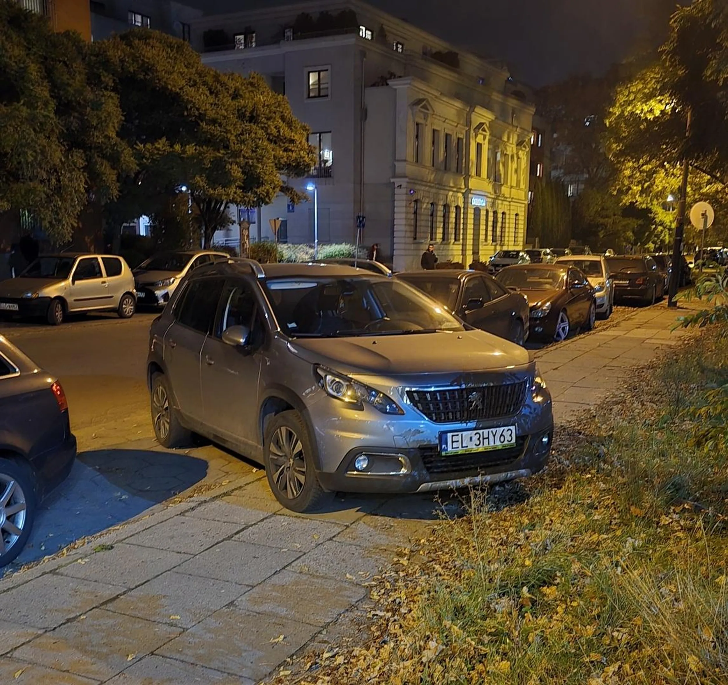 Pięknie zastawiony chodnik!