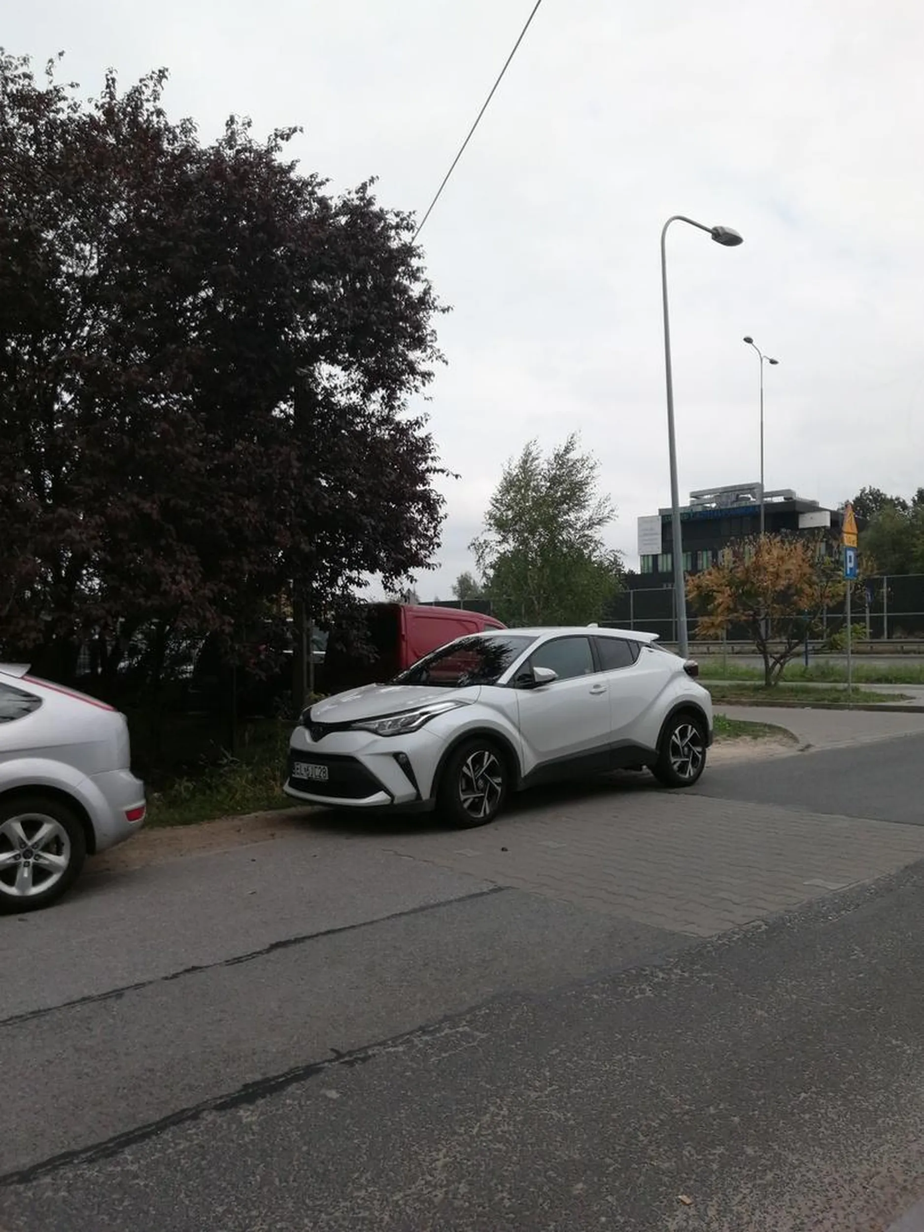 co za pajac? zaparkował blokując widoczność rowerzystą czy cos jedzie z napreciwka