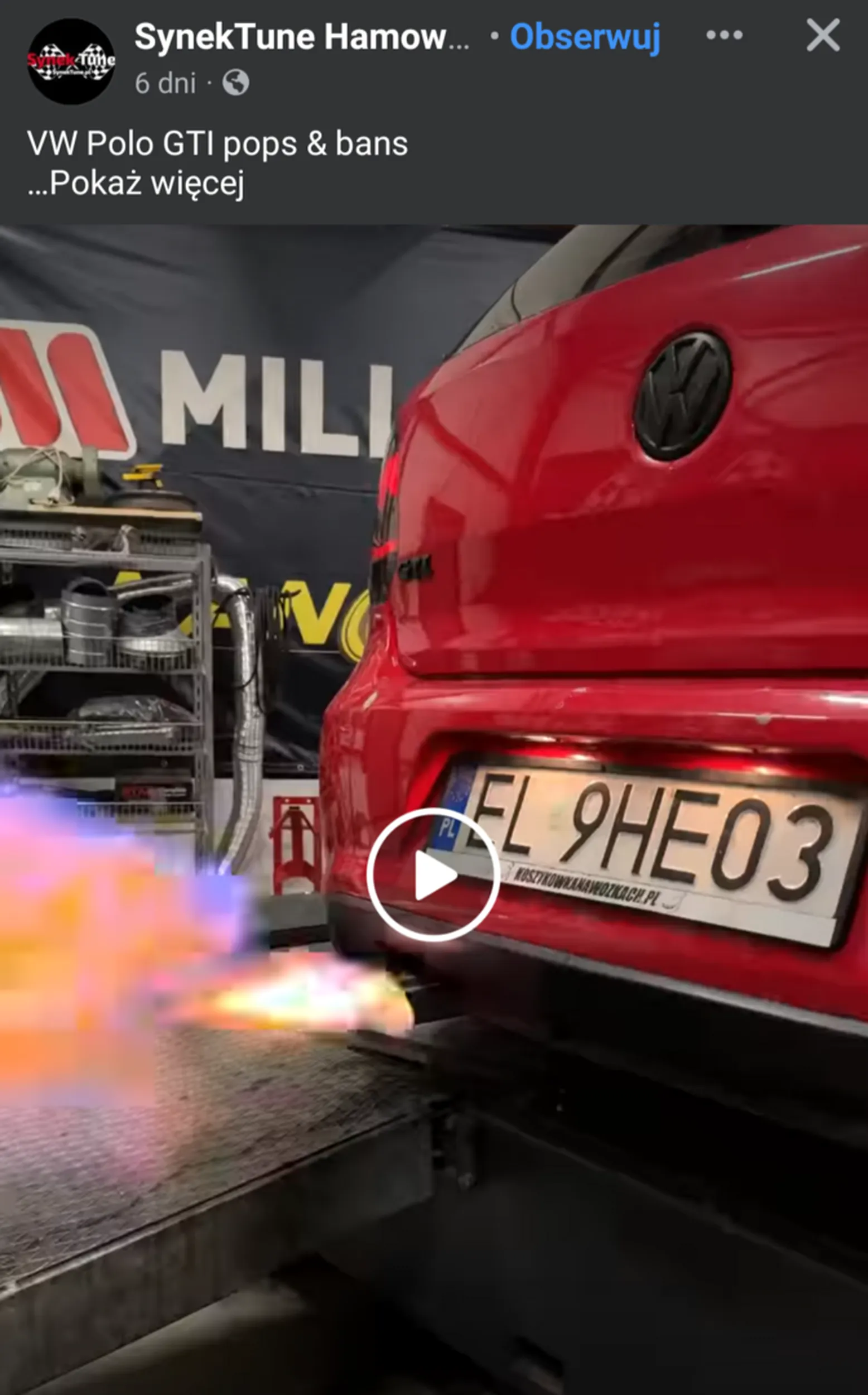 Uwaga kolejny potencjalnie szaleniec. Udostępniony film strzelające auto strzelający wydech pomyślcie sobie jaki to musi być człowiek który robi sobie zabawę z tak przerabianego samochodu. Z dzieckiem niemowlakiem szłam  i strzelił z takiego wydechu przy wózku   mialam  ochotę załatwić takiego śmiertelnie  ale bandyta odjechał.