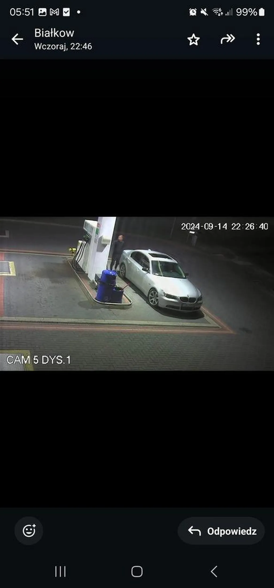 Złodziej paliwa na stacji !