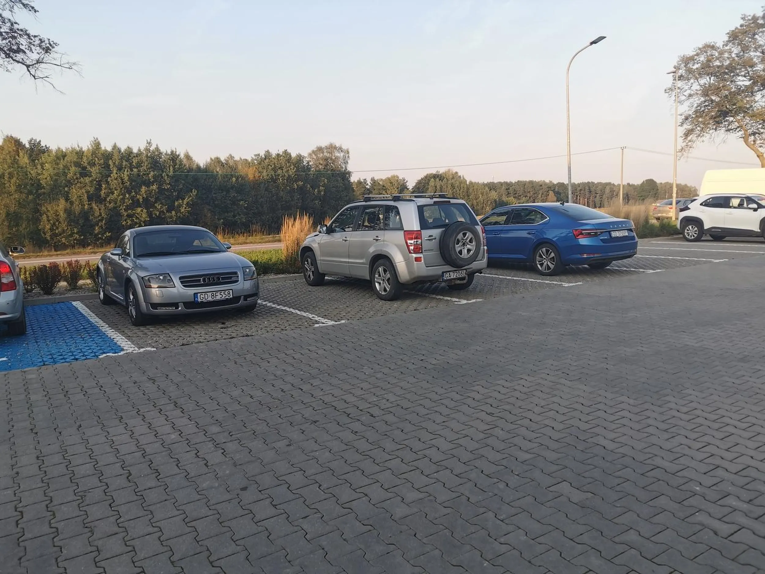 Nie umie parkować, dwa auta obok stały na swoich miejscach ale pani księżniczka i tak musiała stanąć na samym środku