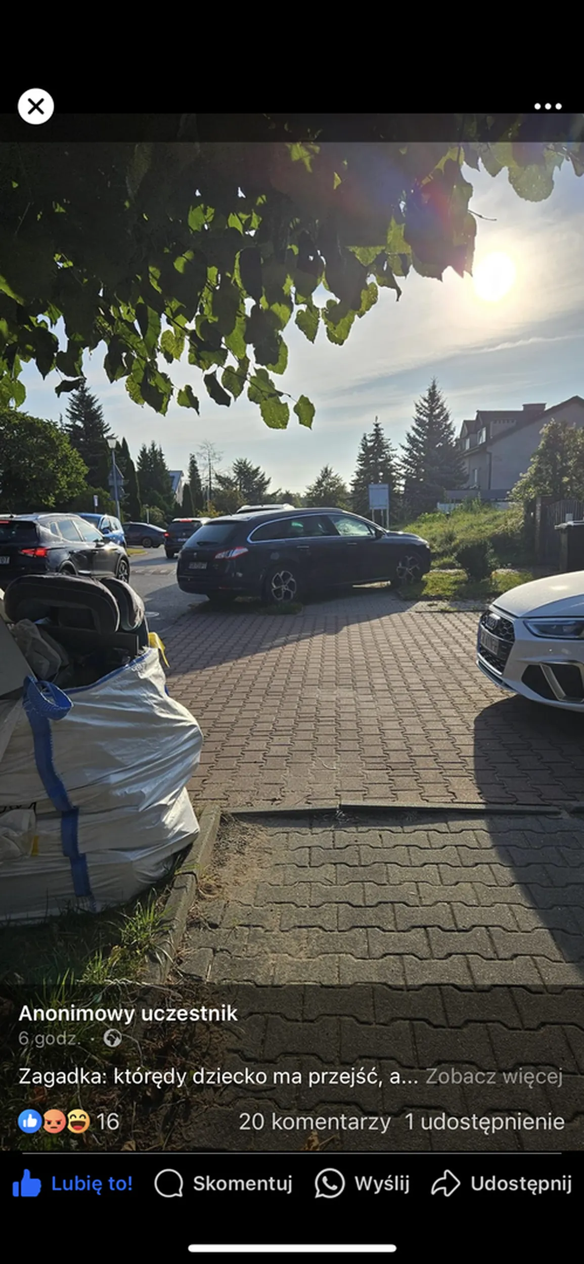 Pewnie parkowanie. Wstydź się.