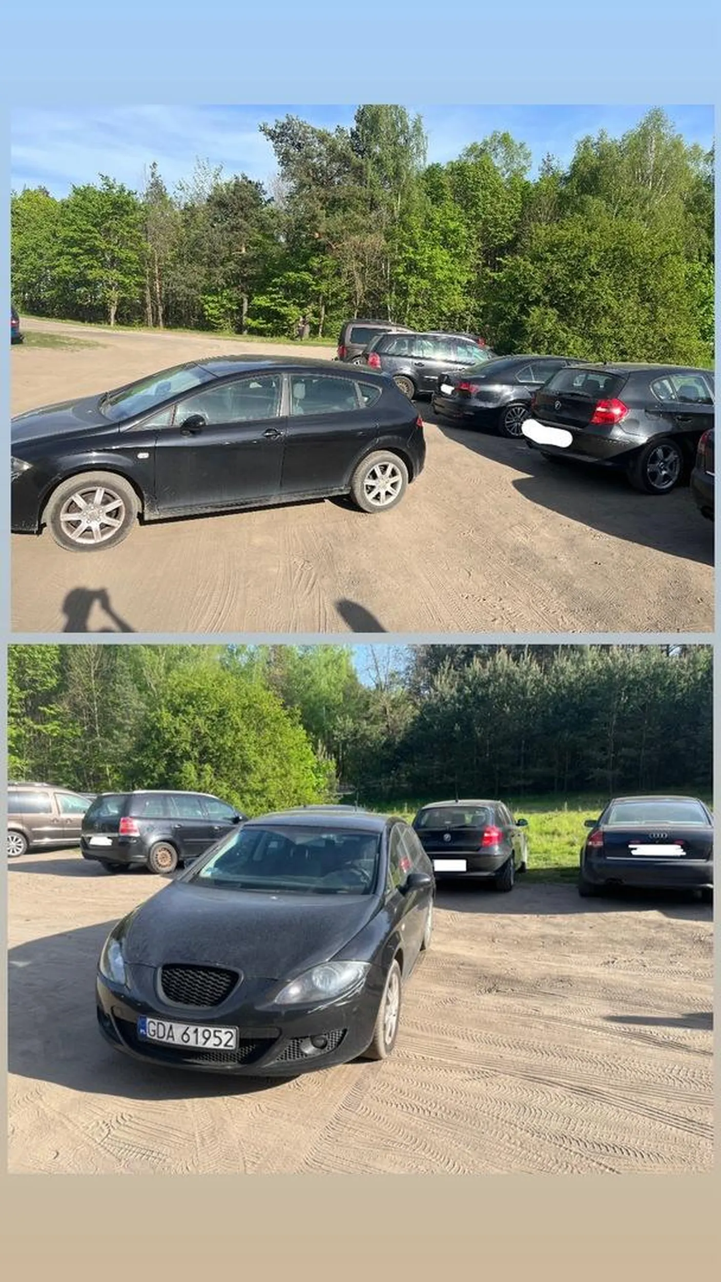 Albo tak zaparkował celowo, albo nie potrafi zaciągać ręcznego. ?