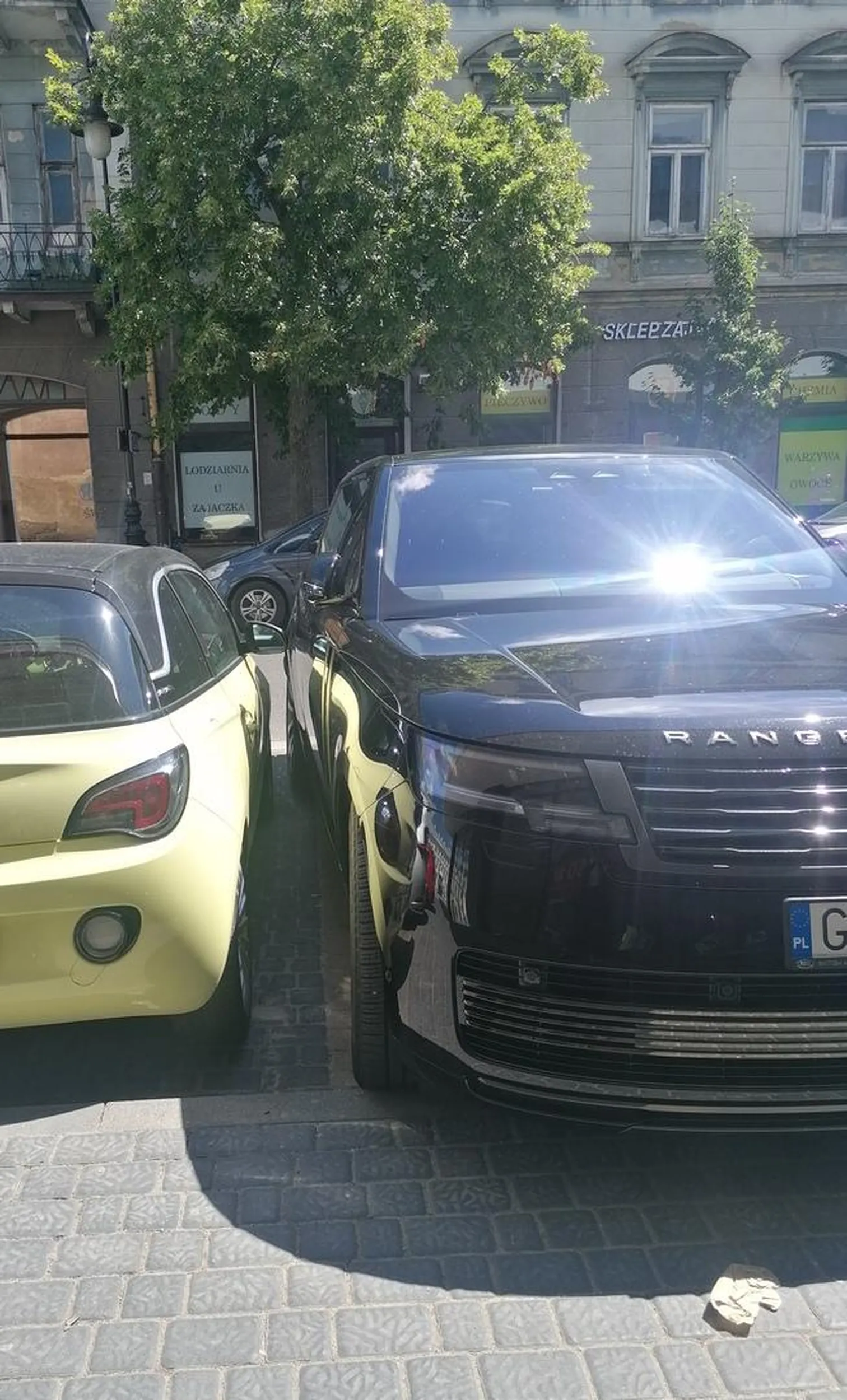 Myślę, że zdjęcia mówią wystarczająco dużo o stylu parkowania Pani kierującej :(