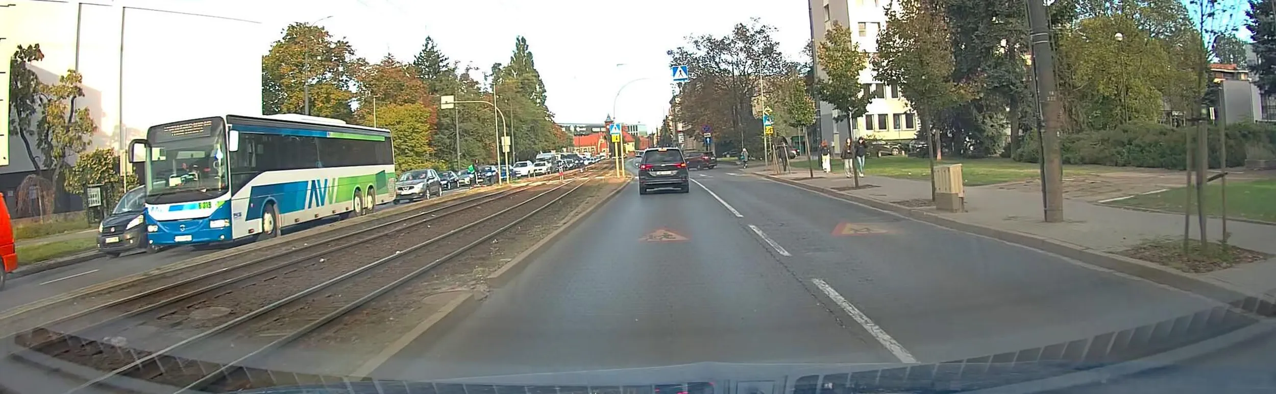 Albo ma zwidy albo jest niesamowicie przewrażliwiony i profilaktycznie zatrzymuje się przed każdym przejściem przepuszczając wszystkich potencjalnych pieszych w promieniu 50 metrów.