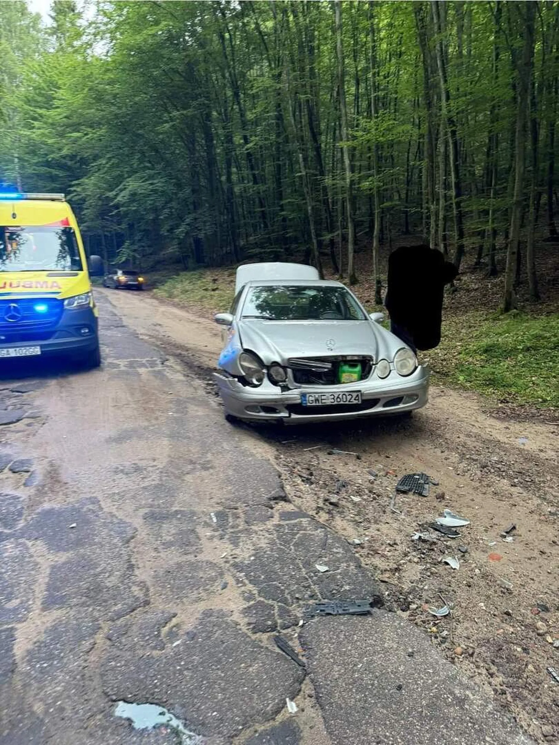 "Może ktoś zna młodego mężczyznę, który jeździ takim autem tutaj w naszych okolicach. Wczoraj w lesie pomiędzy Zbychowską a Redą z bardzo dużą prędkością wyjeżdżając z zakrętu nie po swojej stronie drogi zderzył się czołowo z innym autem." Kierowca uciekł a rodzina Pani Małgorzaty jest w szpitalu. Policja jeszcze nie namierzyła sprawcy.