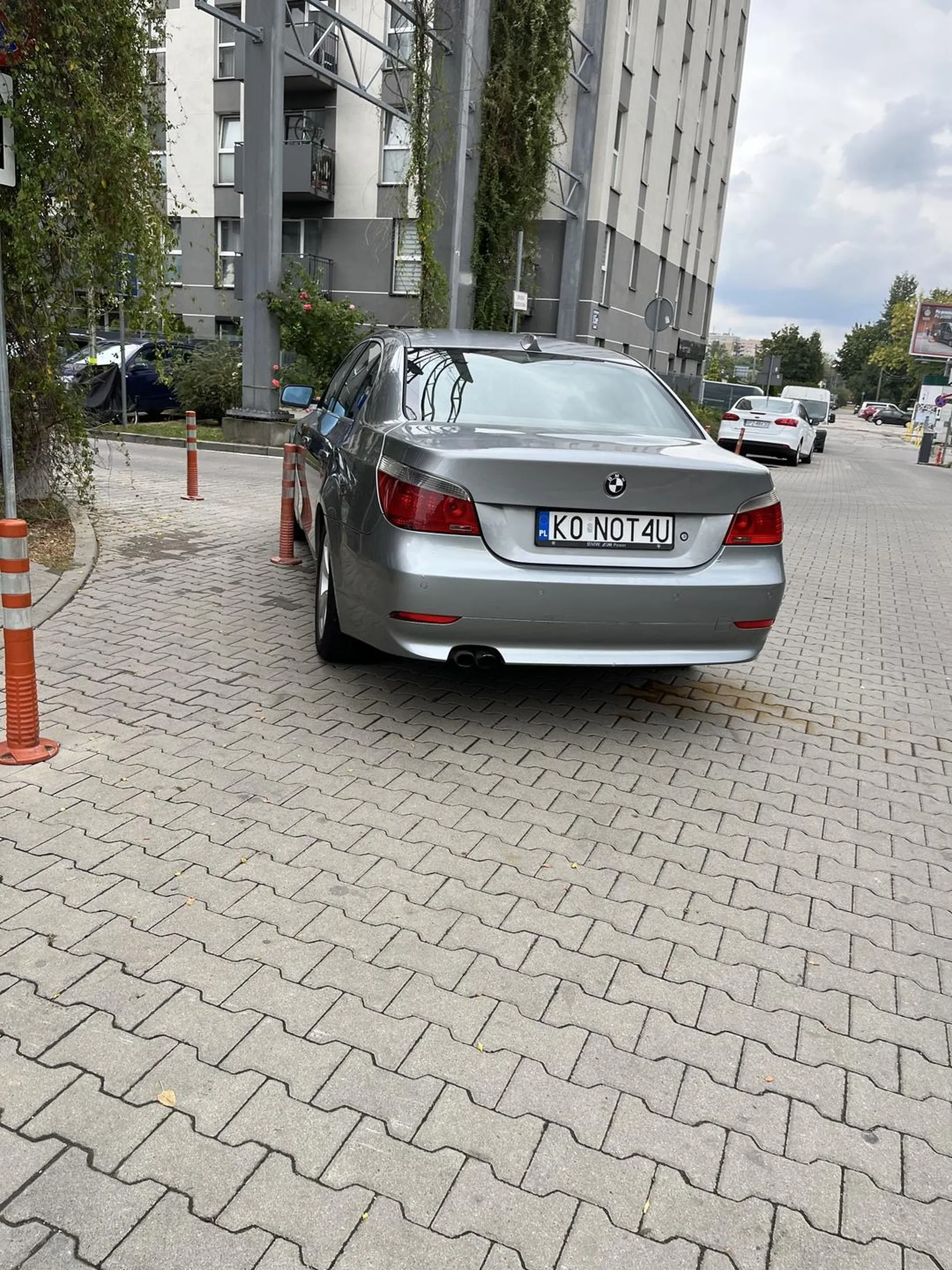 Kretyn mimo słupków które mają zapobiec parkowaniu w newralgicznych miejscach osiedla na siłę się tam pcha mimo wielu miejsc wolnych.