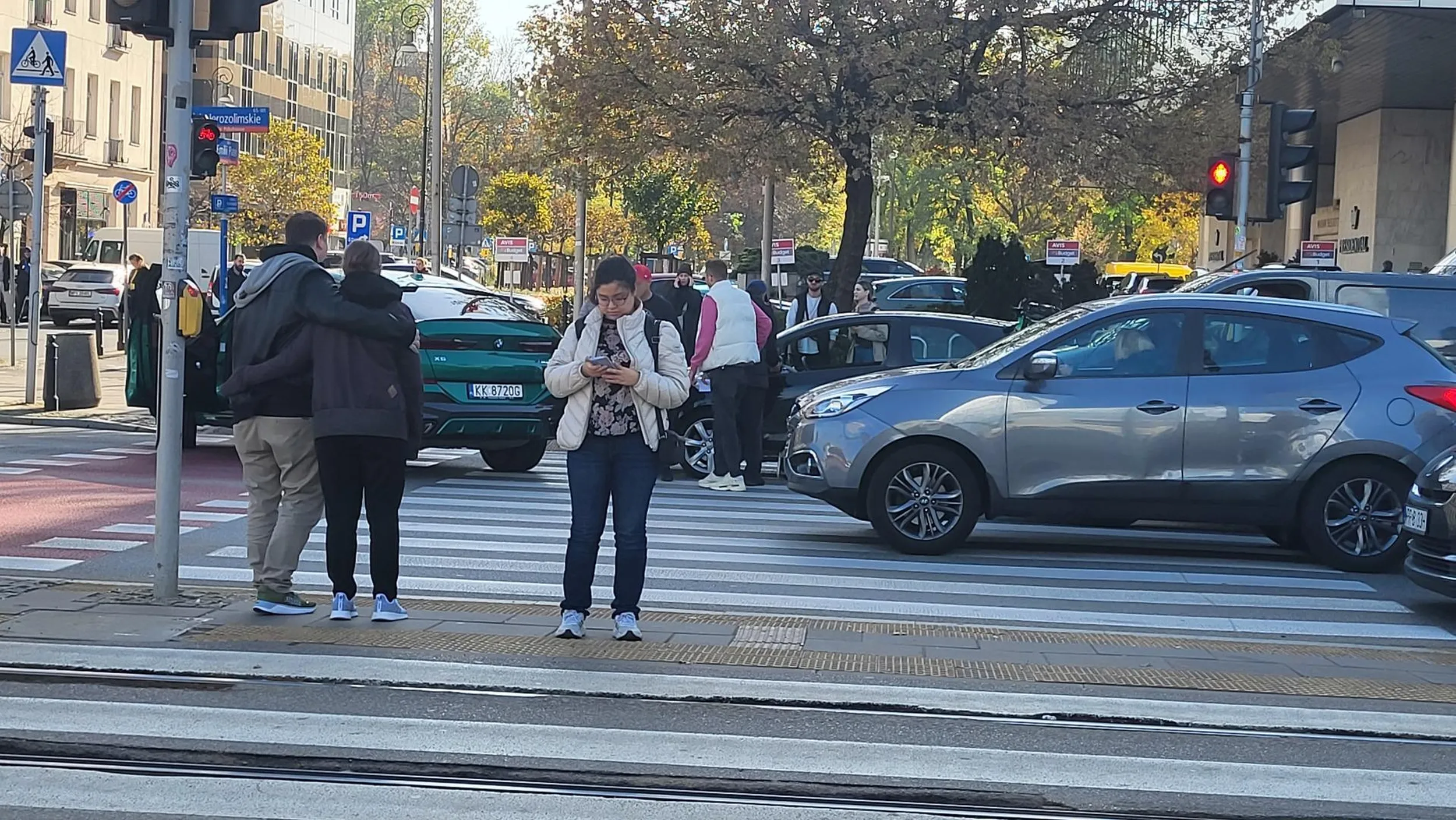 Szoszon, wyskakujący do ludzi na pasach. Na szczescie trafił na przechodniow, którzy wyjasnili mu szybko, że to nie Ukraina.