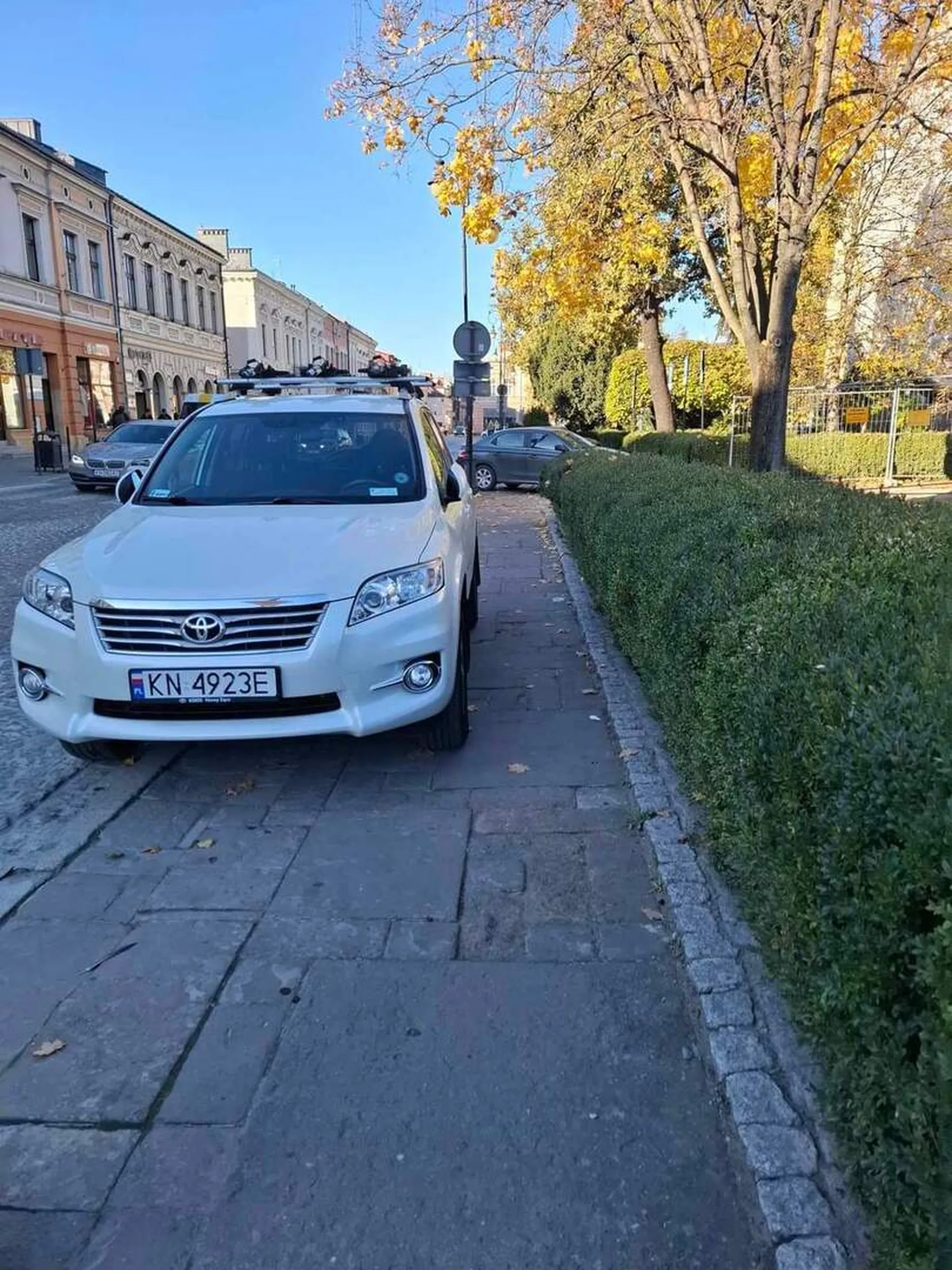 Notorycznie parkuje na zakazie w centrum miasta utrudniając przejście pieszym