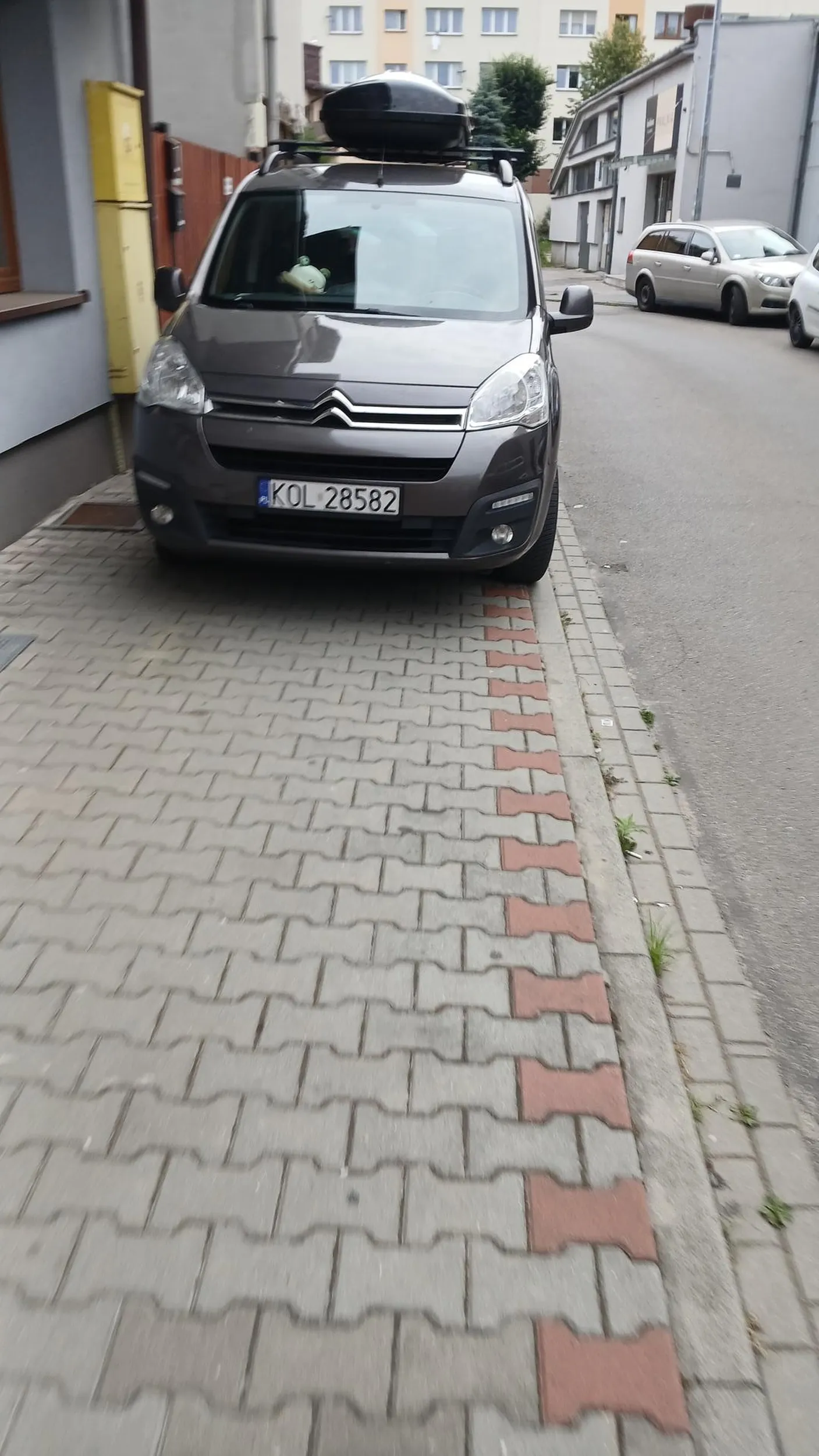 Zastawia cały chodnik.