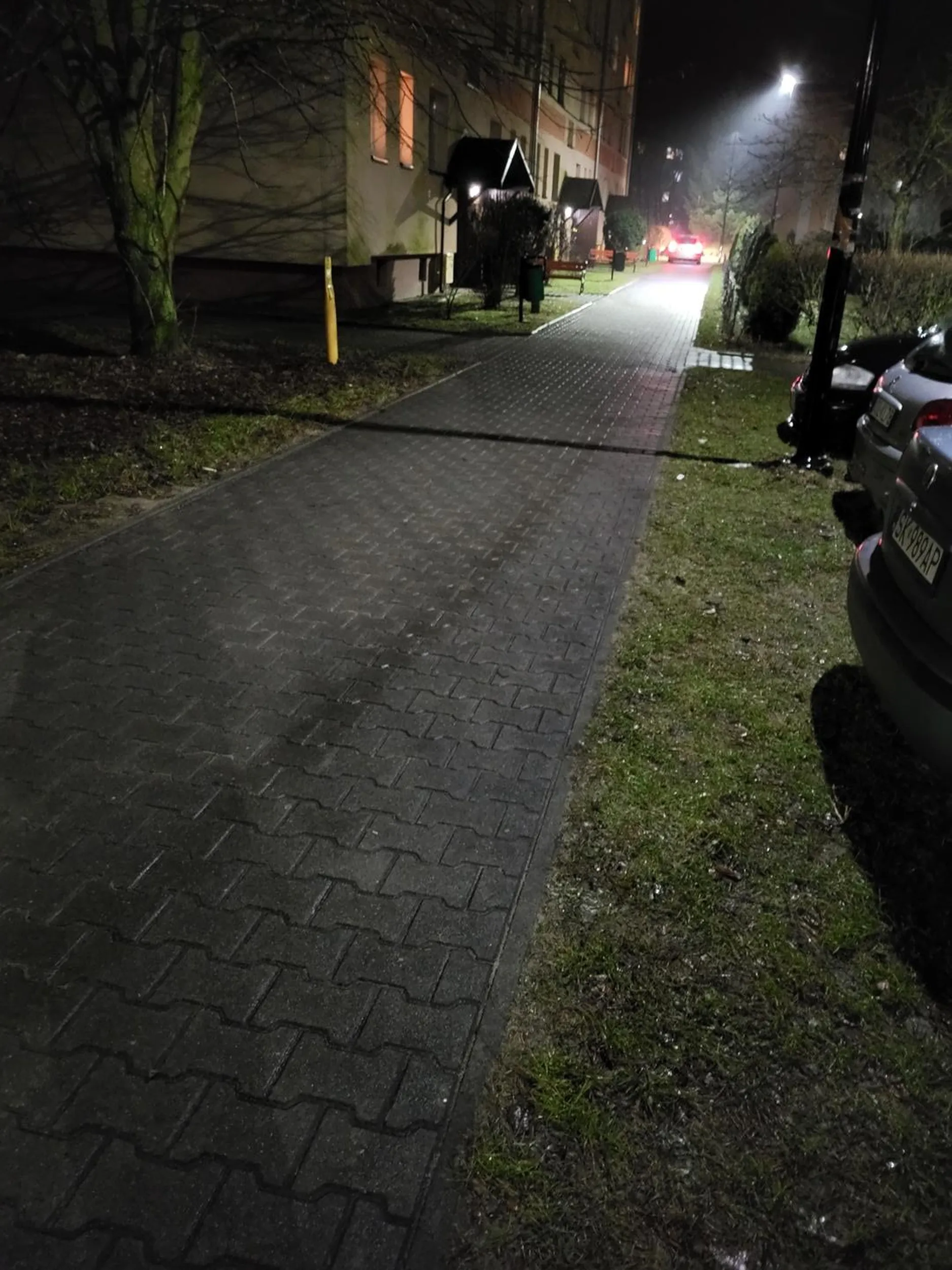 Staranował mnie na chodniku jak by to była droga publiczna i jeździ po trawniku pod blokiem. I na koniec wypakowują zakupy z auta. H&j bezczelny