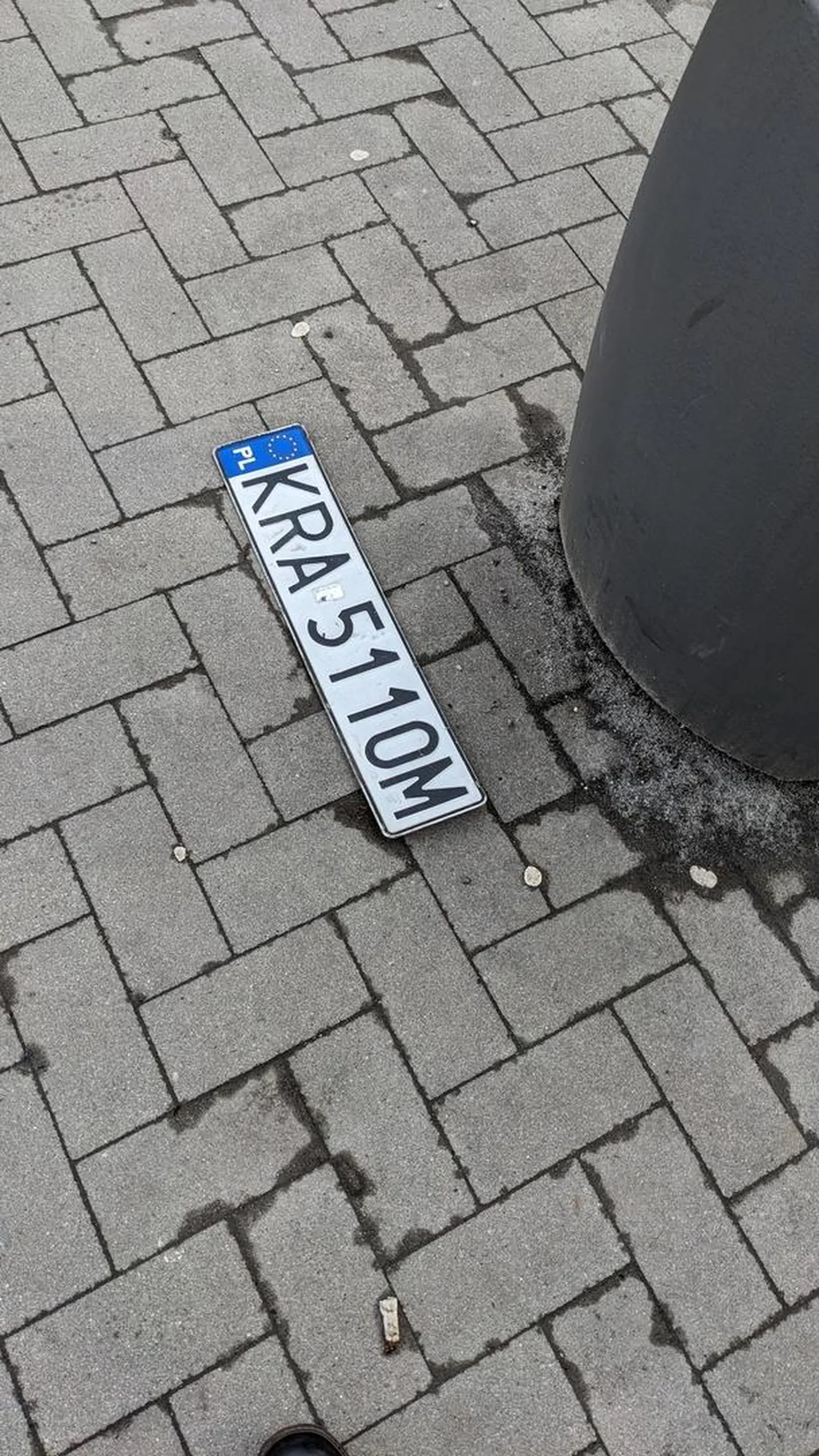 Tablica leży na przystanku Miasteczko Studenckie 04 w Krakowie