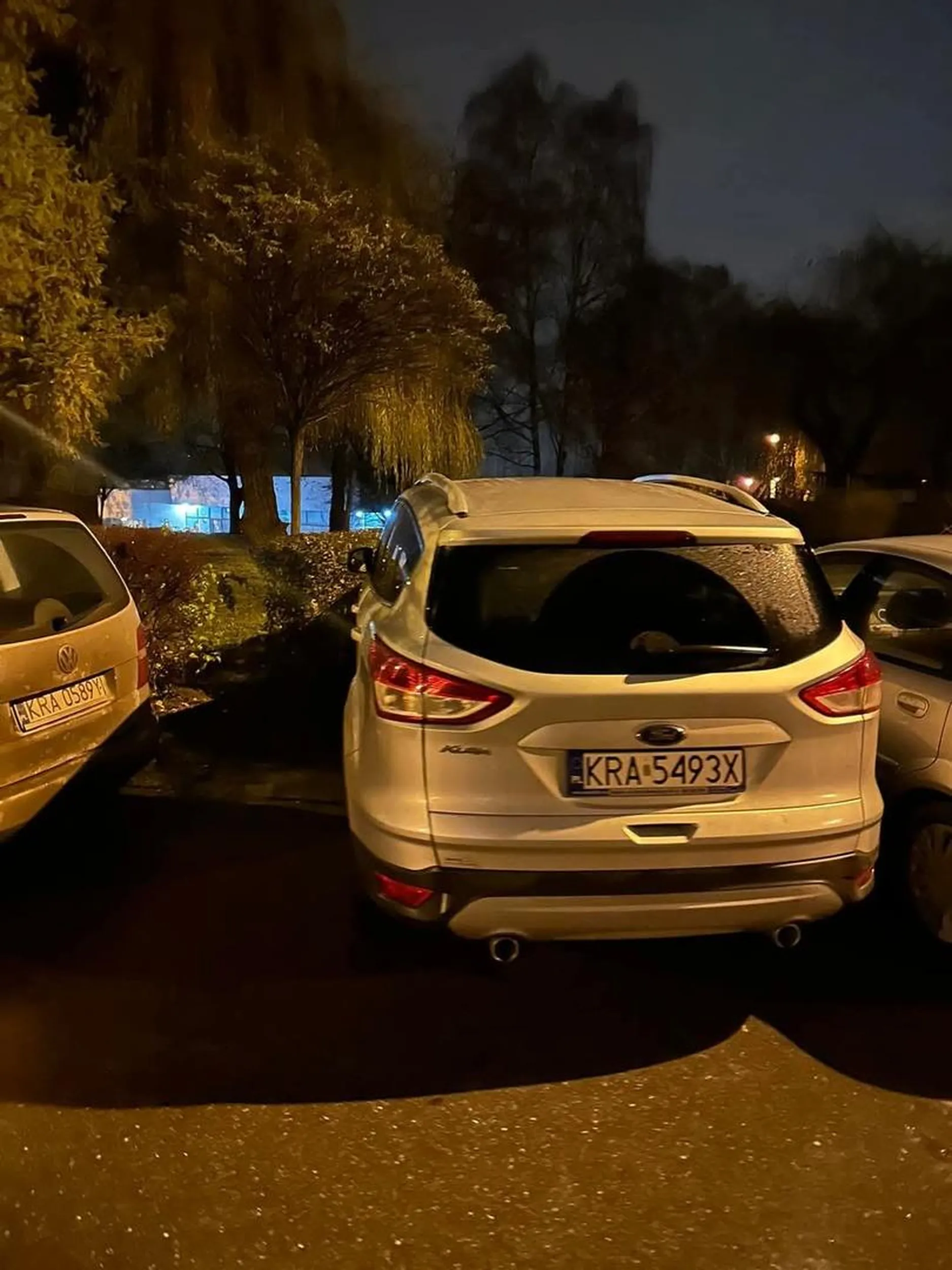 Wjechanie na cały chodnik i zastawienie całkowicie wyjścia. Prawo jazdy znalezione w chipsach.