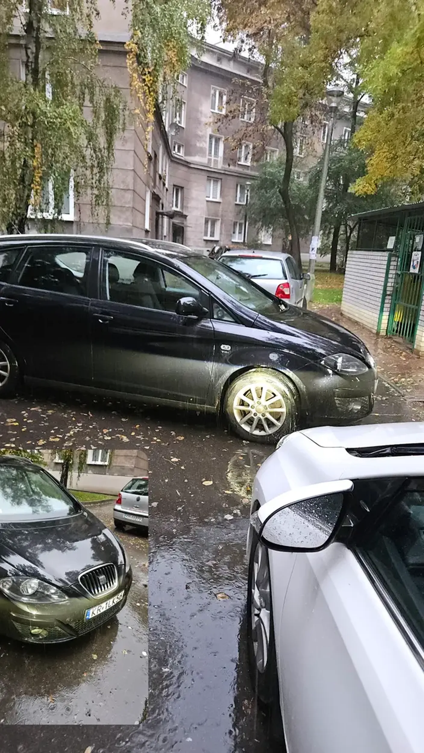 Paniusia zgubiła rozumek i zablokowała wyjazd z osiedla pięciu samochodom w piątek o 7:30 kiedy ludzie rozjeżdżają się do pracy.