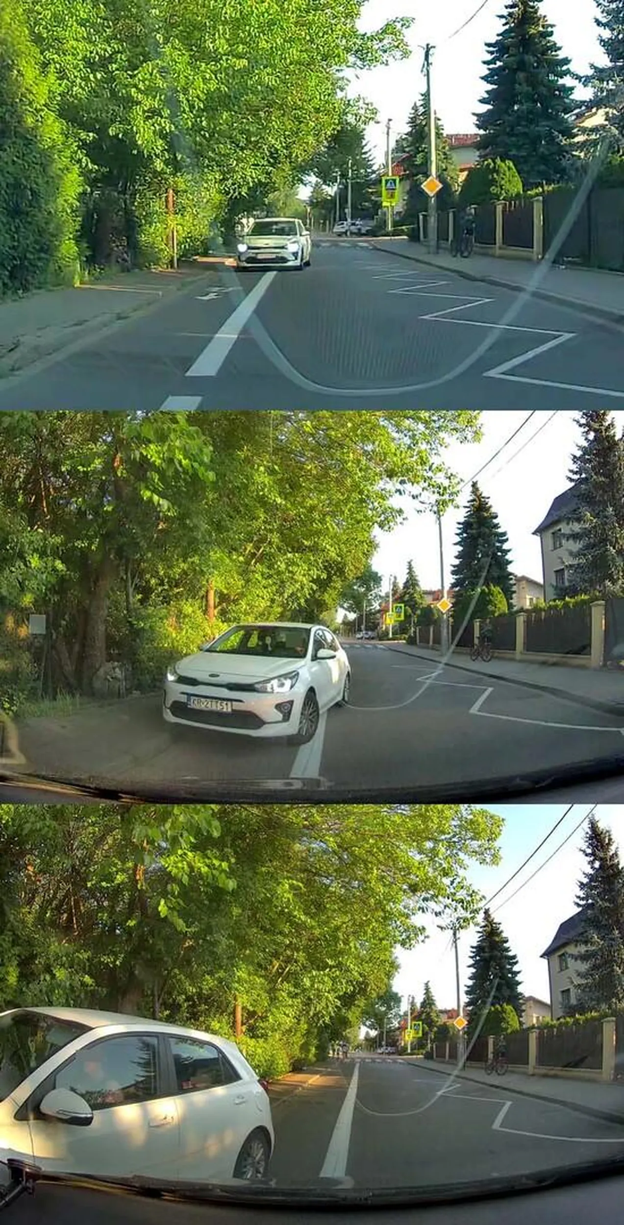 Kierowca tego pojazdu nadaje się do skierowania na badania psychiatryczne. Jedzie ulicą pod prąd, a próbę powstrzymania neutralizuje JAZDĄ PO CHODNIKU. Po trupach do celu. KOBIETA TAK JEŹDZI Z DZIEĆMI W POJEŹDZIE!